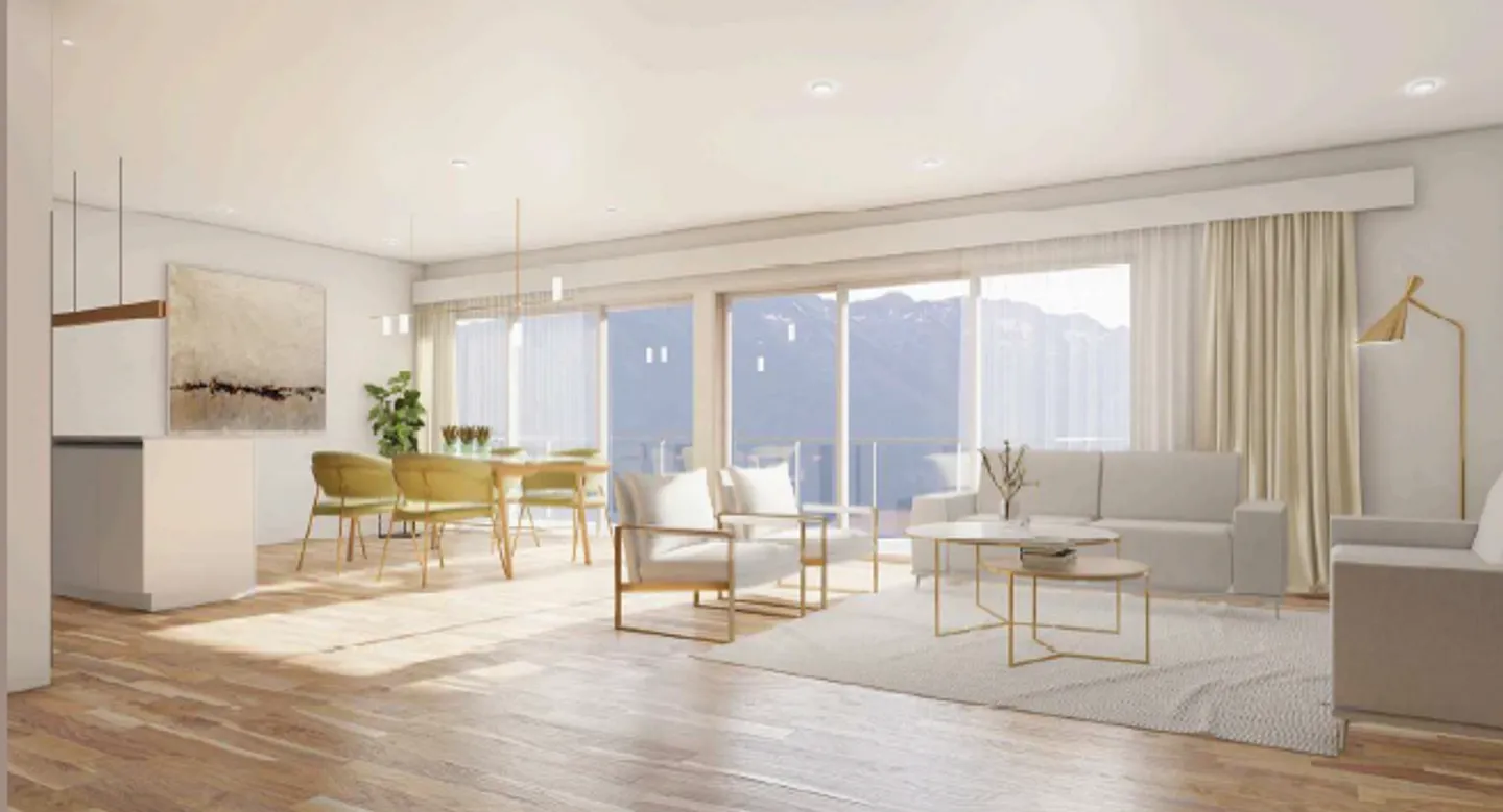 3.5-Zimmer-Attikawohnung ab Plan mit Terrasse - Les Terrasses à Willy - Foto 6 von 6