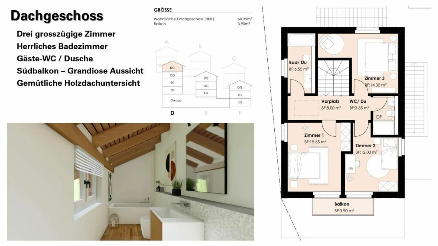 Elegant House with Separate Apartment - Versatile Living in Bergün (House D) - Photo 7 of 10