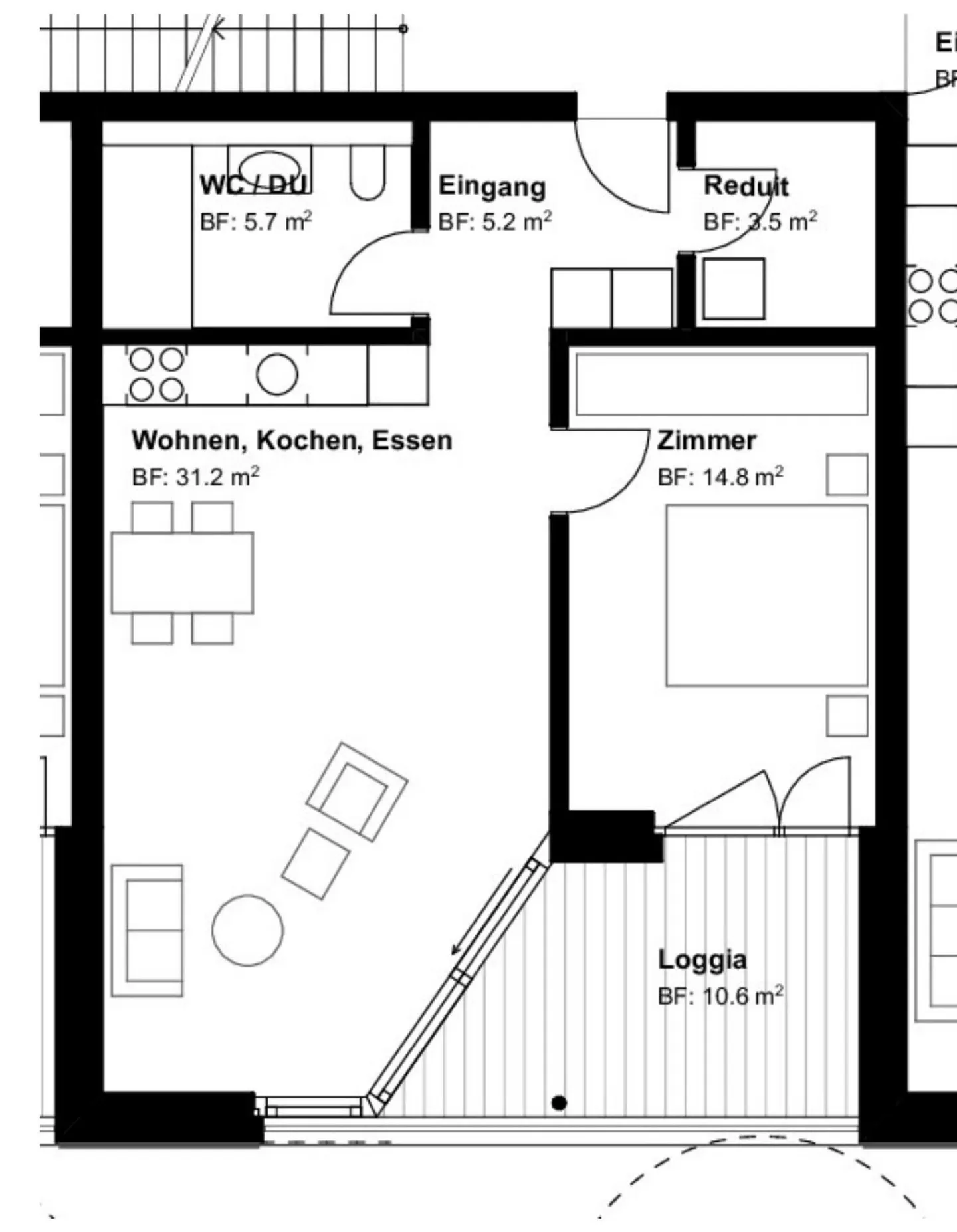 appartement moderne de 2 1/2 pièces en standard de propriété - Photo 9 sur 11