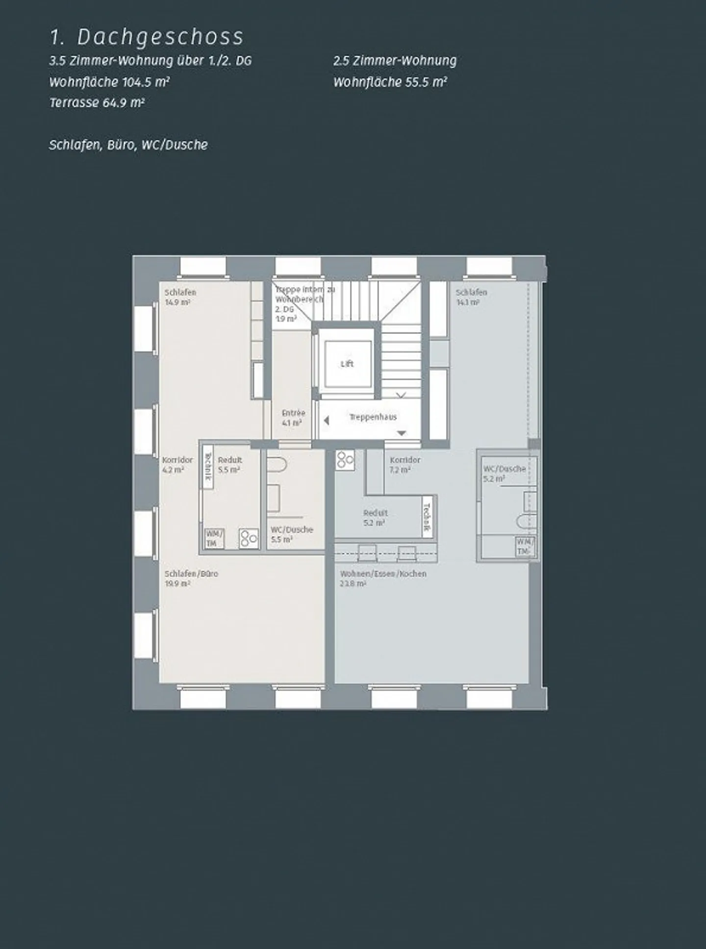 City apartment with high standard of development in a central location in Aarau - Photo 6 of 7