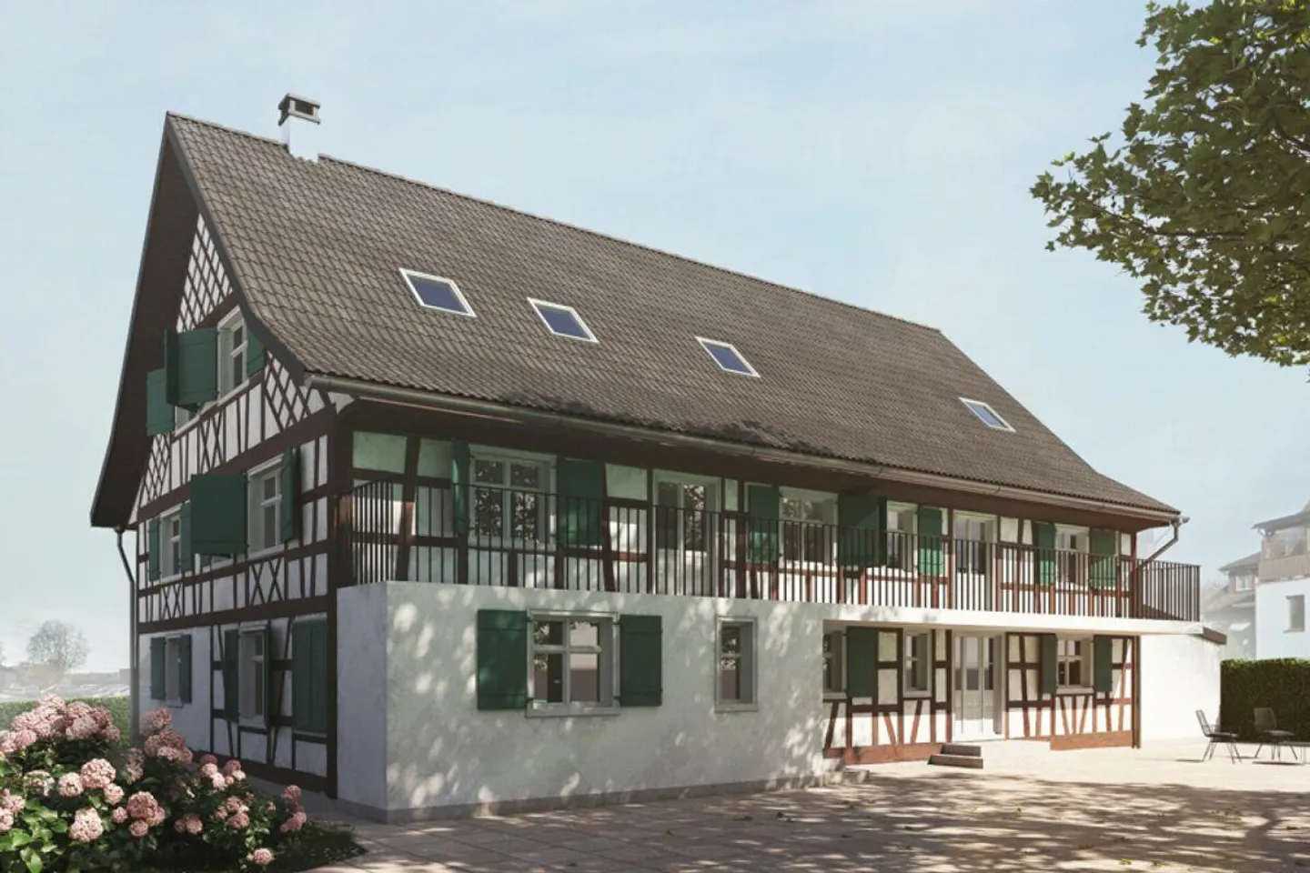 Progetto approvato + terreno + casa da ristrutturare per 2 case unifamiliari CHF 1'200'000 - Foto 2 di 6