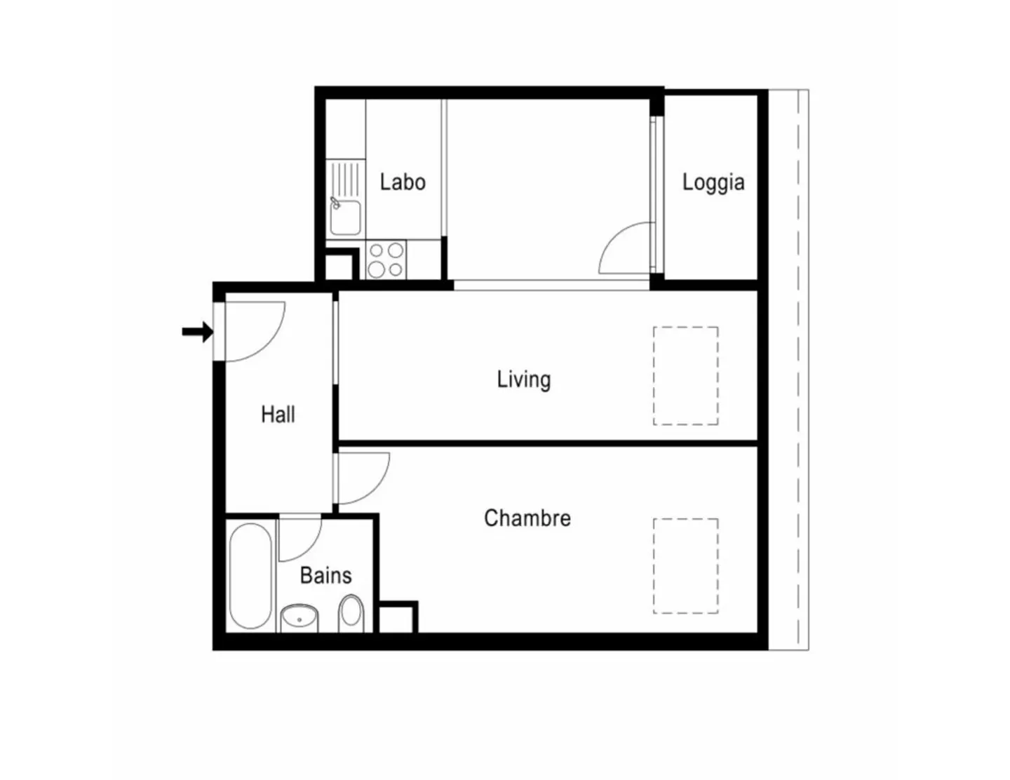 Eaux-Vives: 3 camere all'ultimo piano - Foto 2 di 2