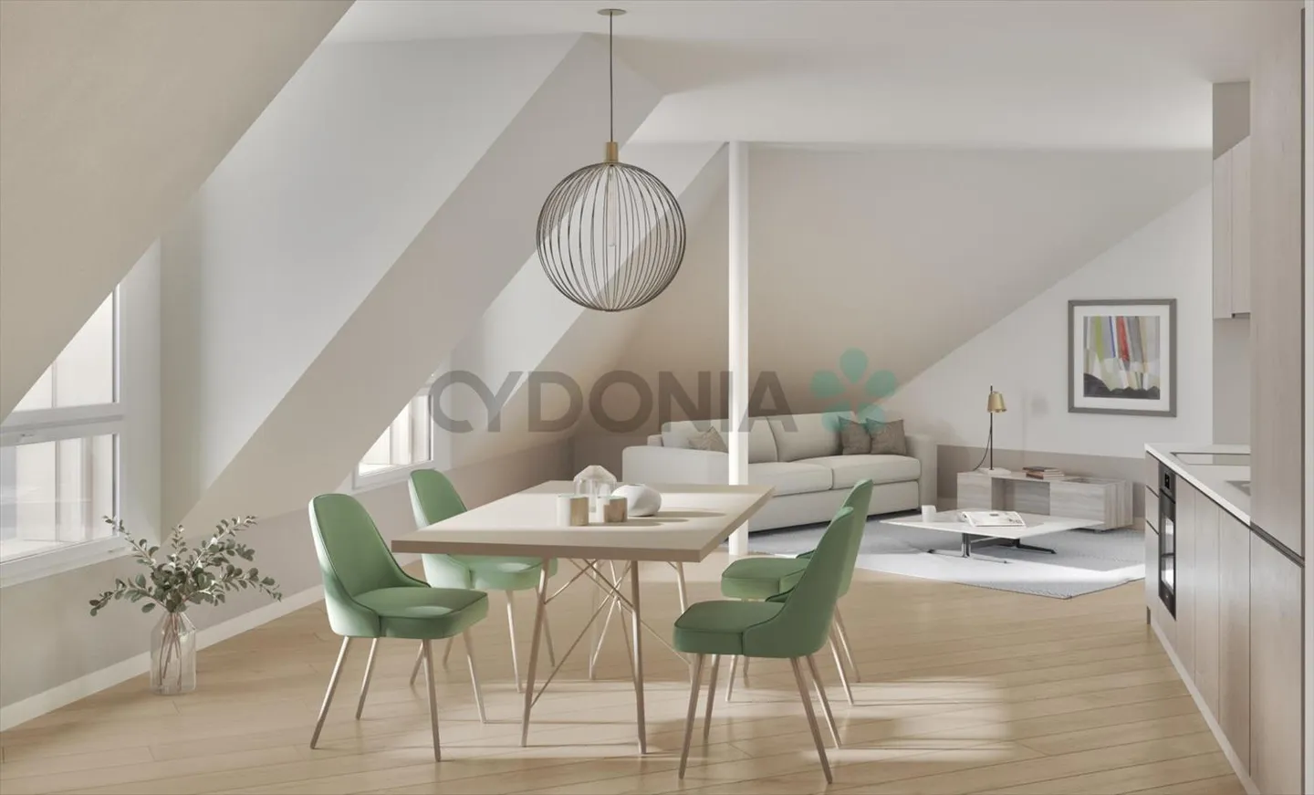 In vendita 3 camere nel sottotetto di 75m2 per un totale di 119 m² di superficie calpestabile accanto a PPE nel cuore di Chêne-Bourg - Foto 1 di 3