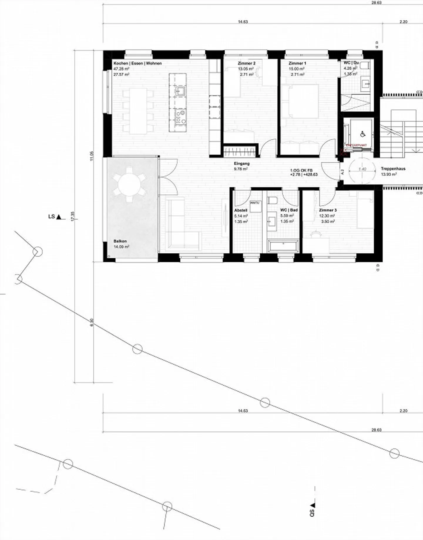 NUOVA COSTRUZIONE "Lignum Duo" - Appartamento di 4,5 locali al 1° + 2° piano - Foto 8 di 8