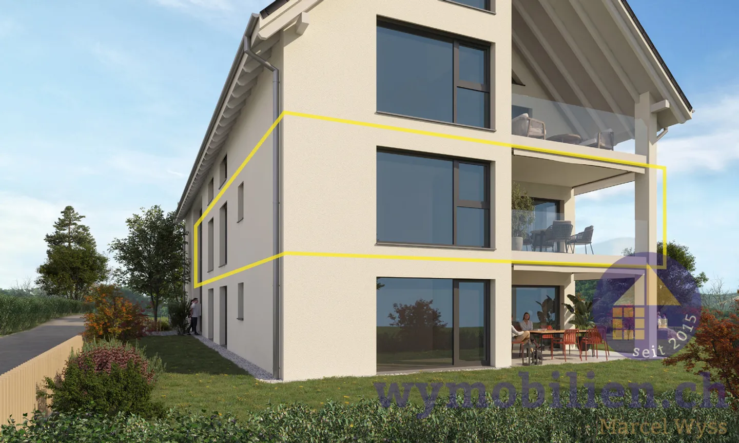 4.5 Zimmer, Suite mit Bad, bezugsbereit Sommer 2026! - Foto 2 di 12