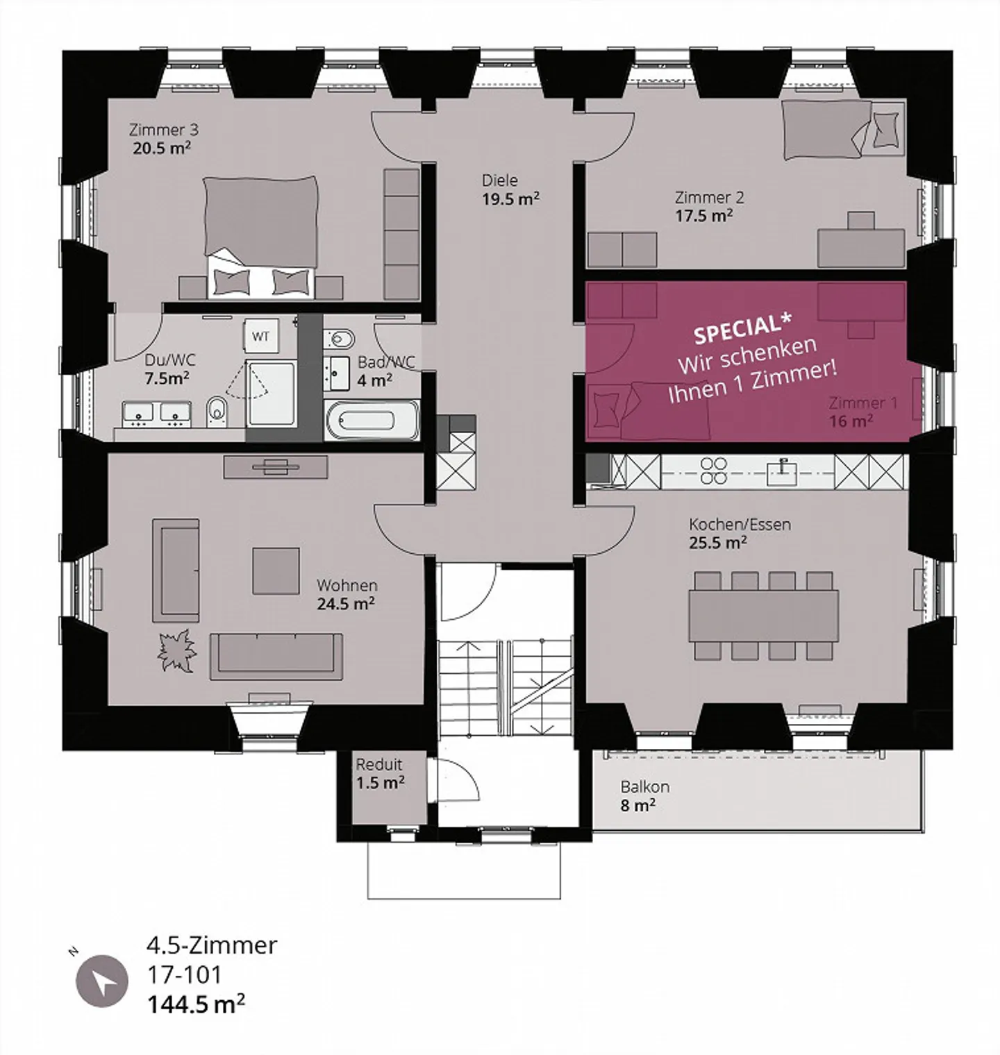Charmante renovierte Wohnung - Foto 1 von 13
