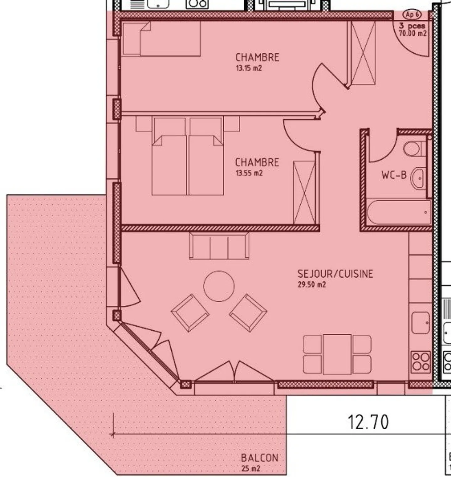 3,5-Zimmer-Wohnung mit großem Balkon - Foto 2 von 3