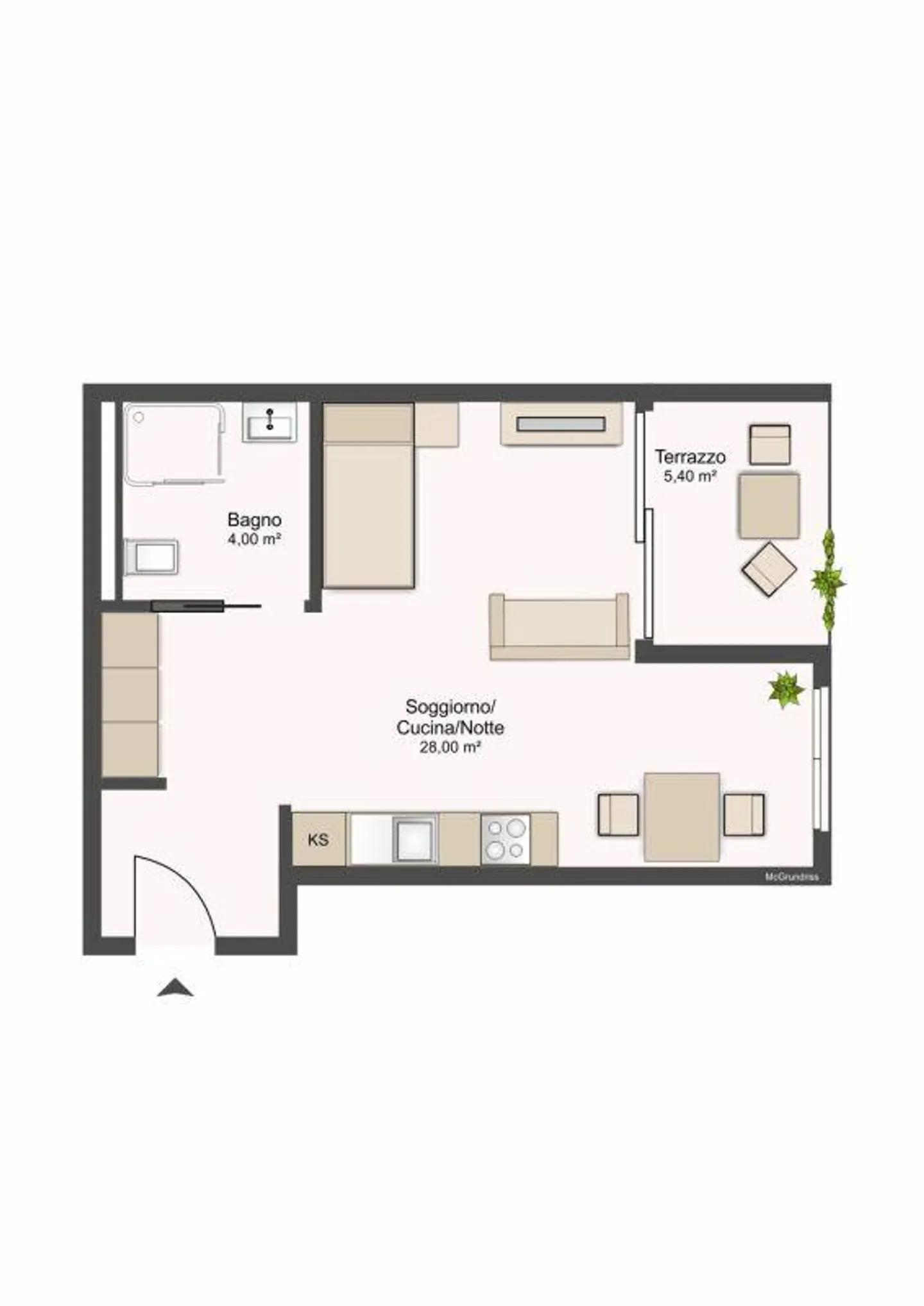 0090, Gordola, Residenza al Riale C, Apartment Nr. 0107 - Photo 2 of 13