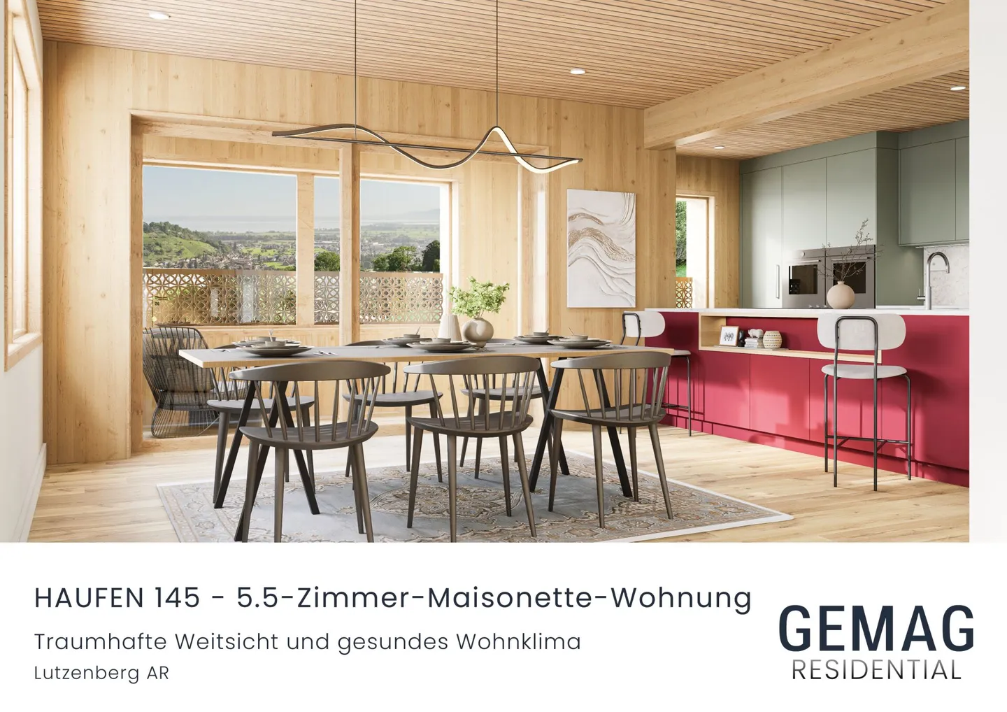 HAUFEN 145 - 5.5-Zimmer Maisonette-Wohnung mit traumhafter Seesicht - Foto 1 von 10