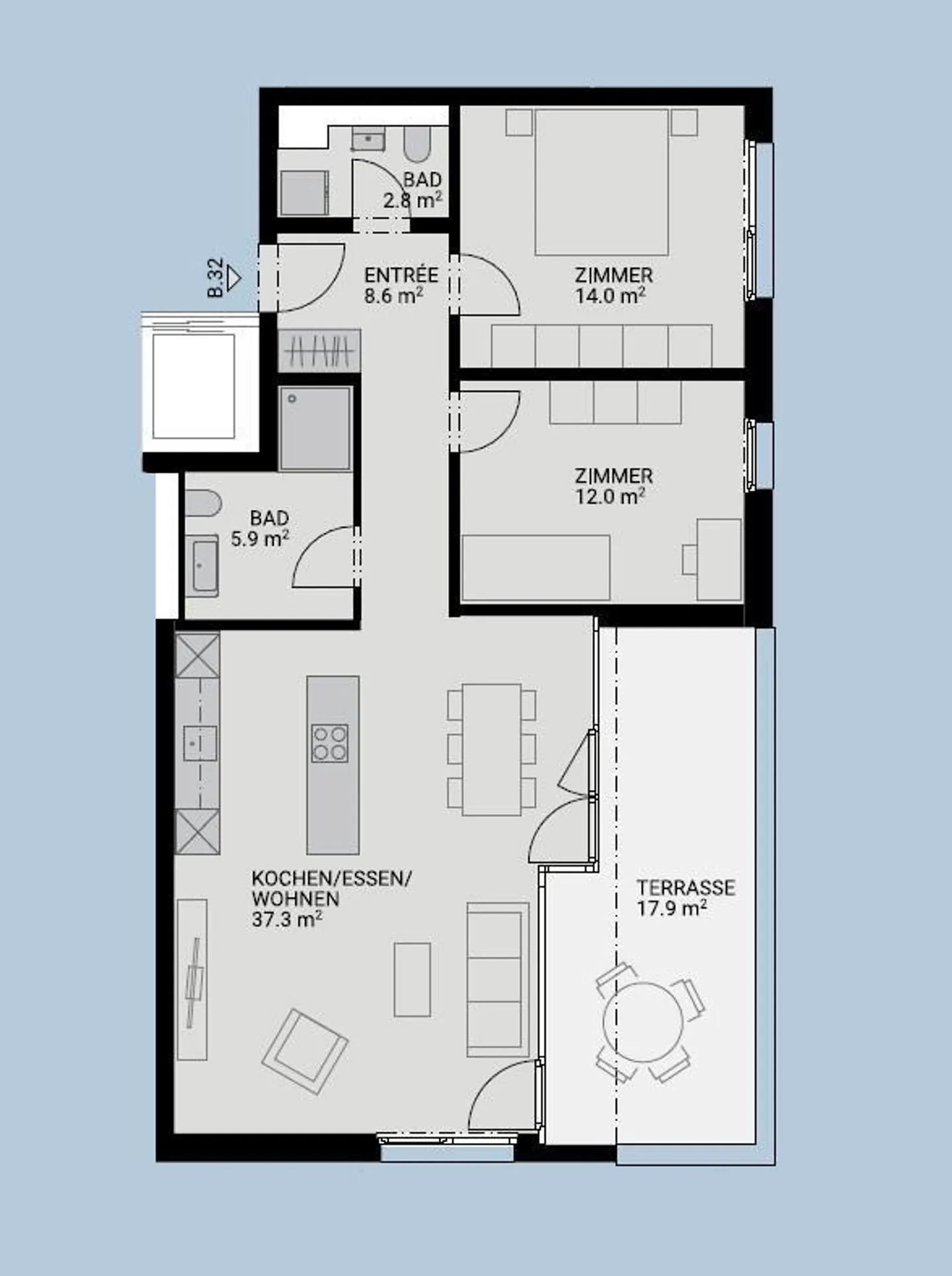 Moderne Wohnung mit viel Licht - Foto 9 von 9