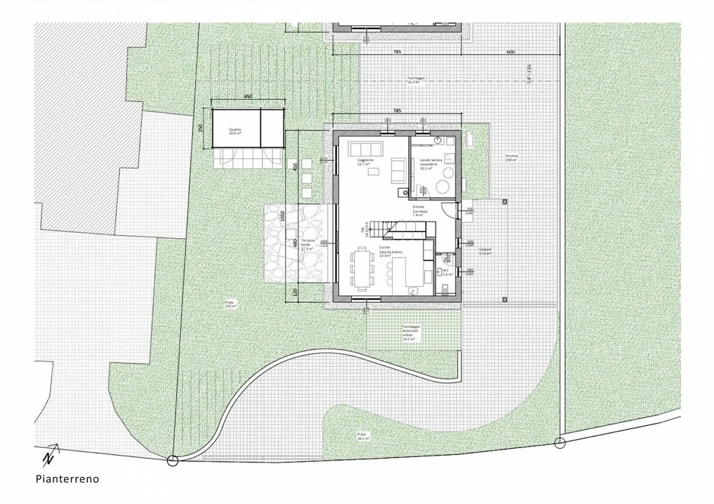 SOLEGGIATO TERRENO DI 906 MQ CON LICENZA APPROVATA AD ARZO - Foto 6 von 7