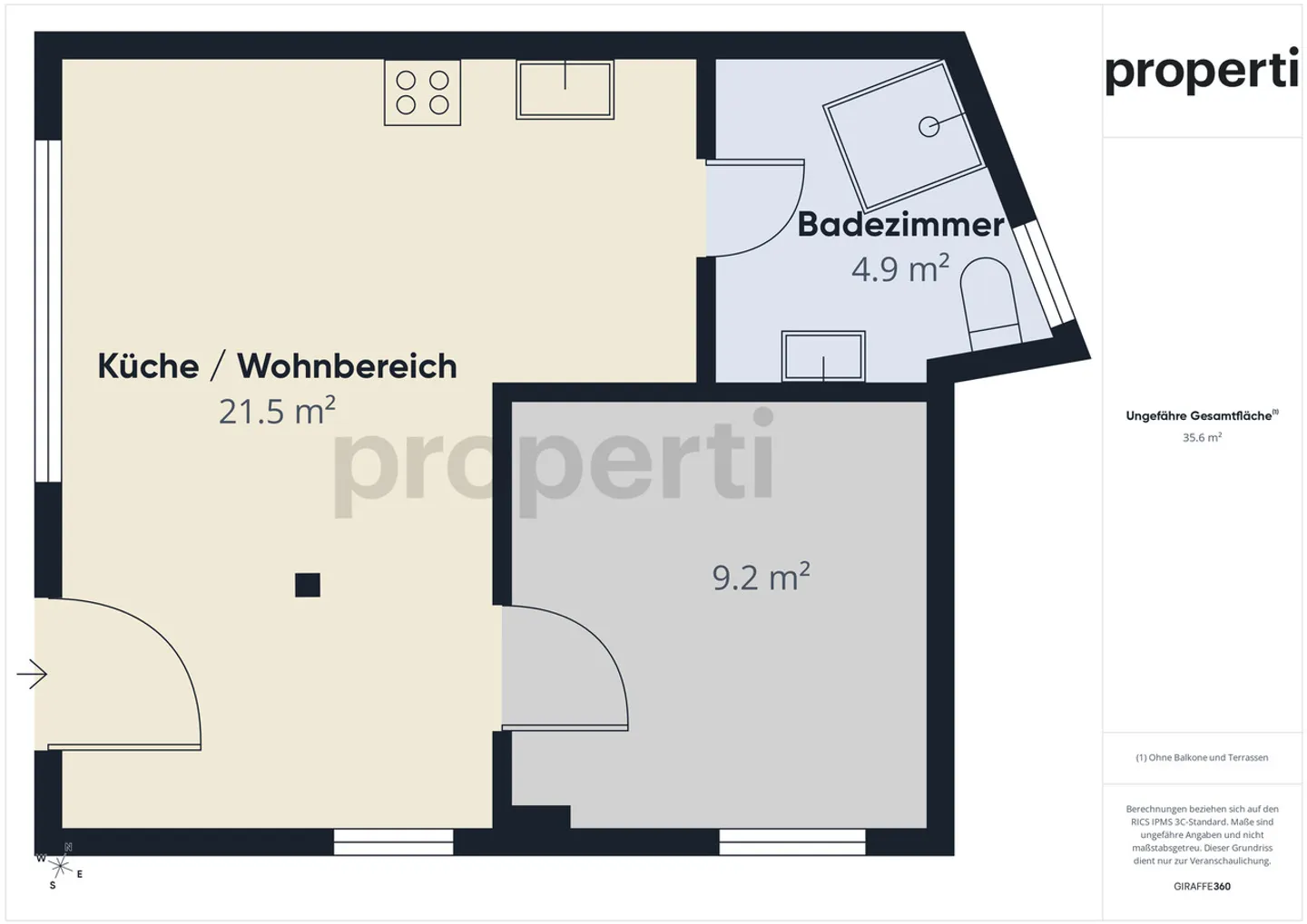 2-room apartment - Photo 7 of 8