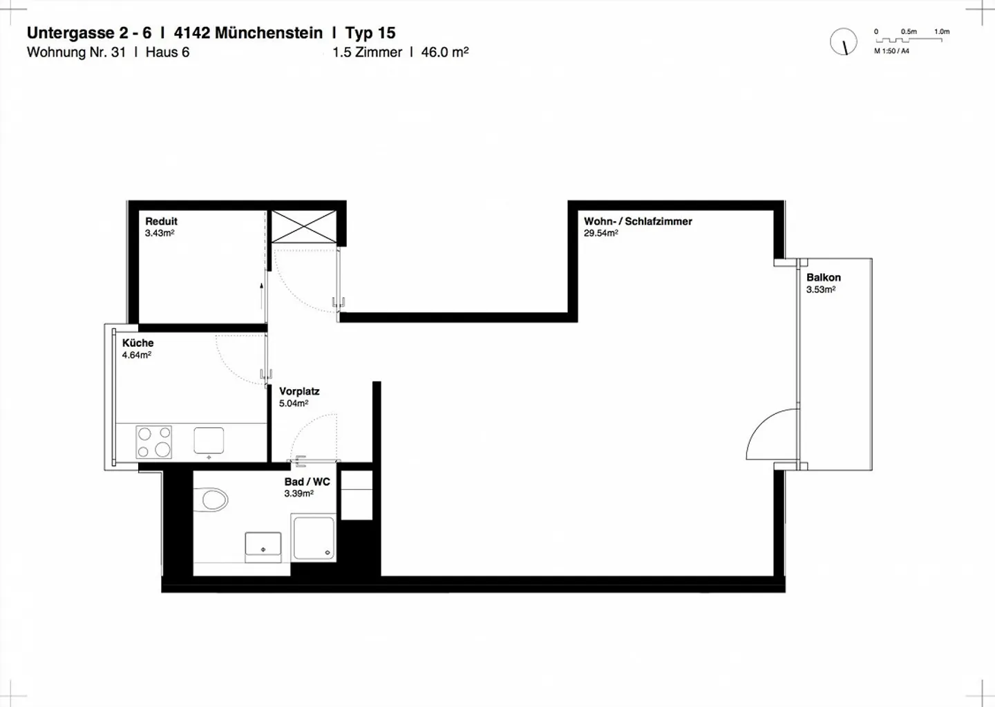 Grosse 1.5 Zimmer Wohnung - Foto 8 von 8