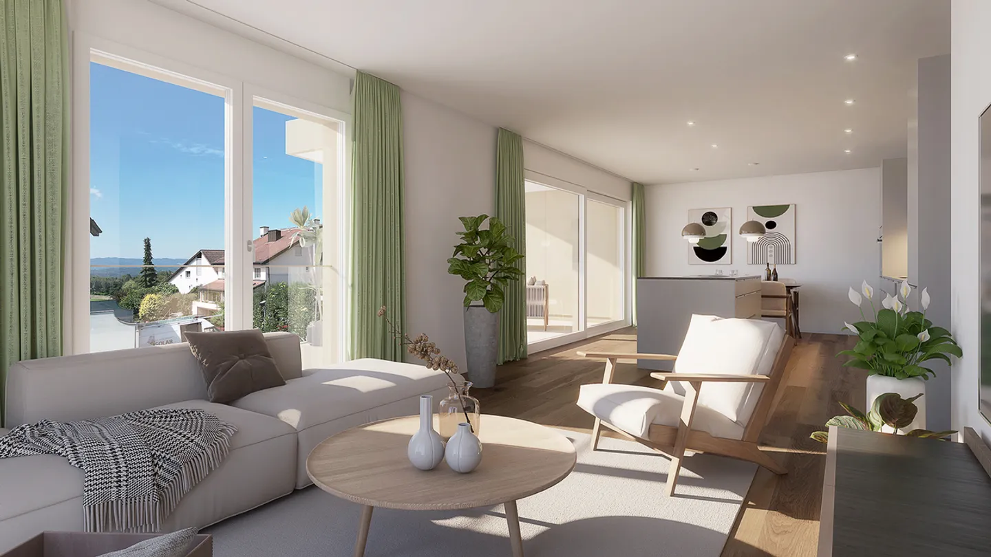 3½-Zimmer Erdgeschosswohnung mit Gartenidylle in Berikon - Foto 6 von 11