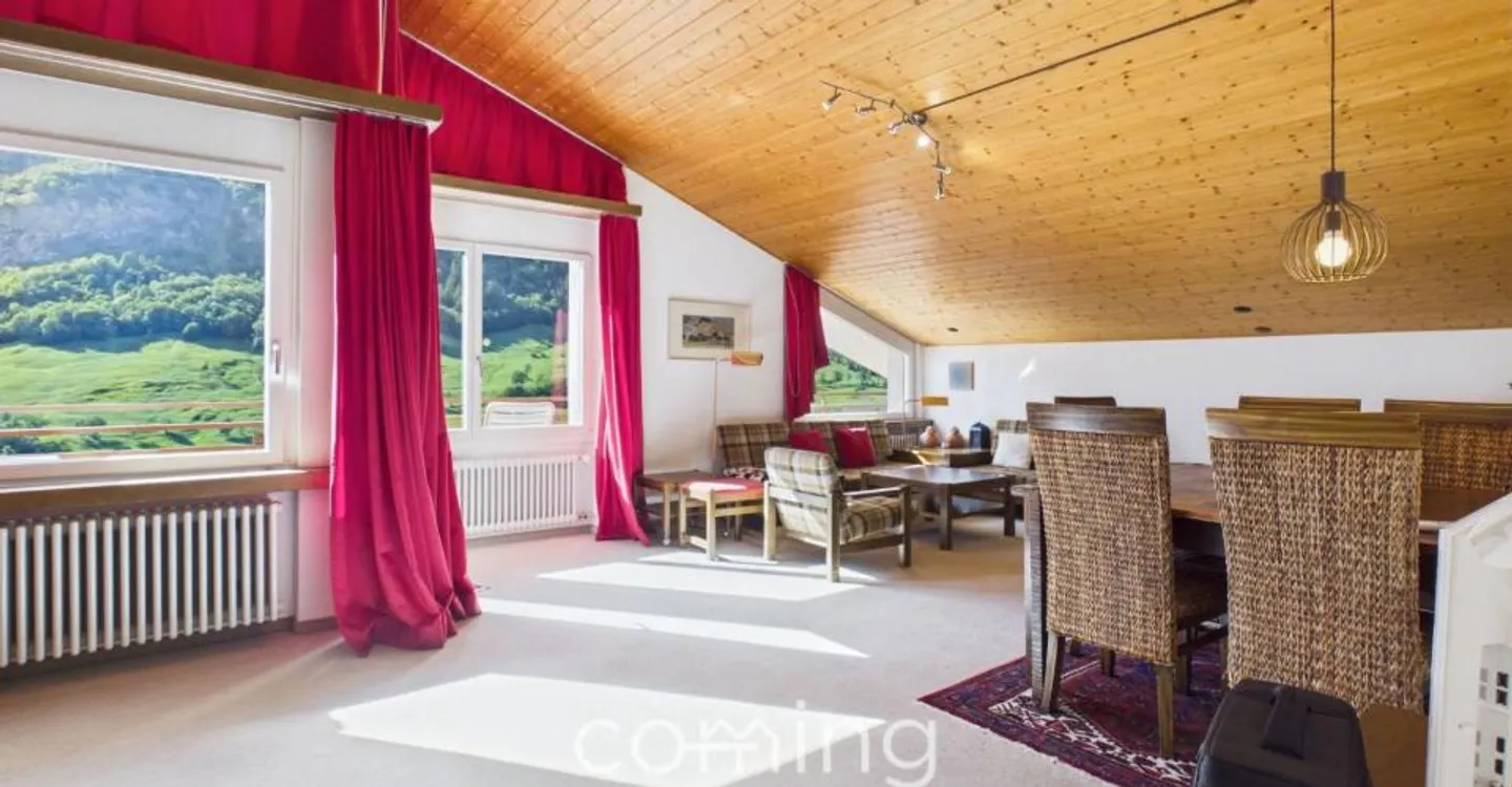 Sunny 2.5 Room Penthouse in Leukerbad with Mountain View - Photo 2 of 11