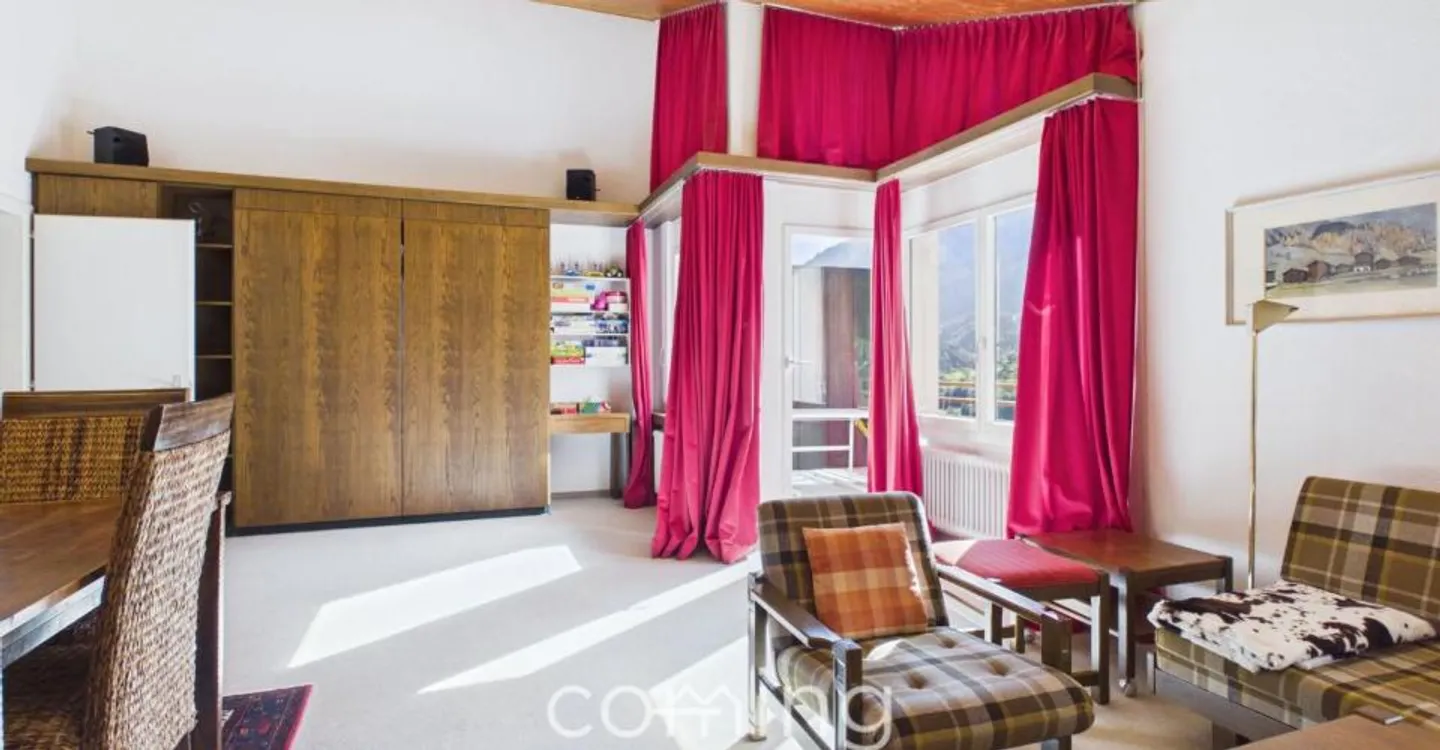 Sunny 2.5 Room Penthouse in Leukerbad with Mountain View - Photo 3 of 11