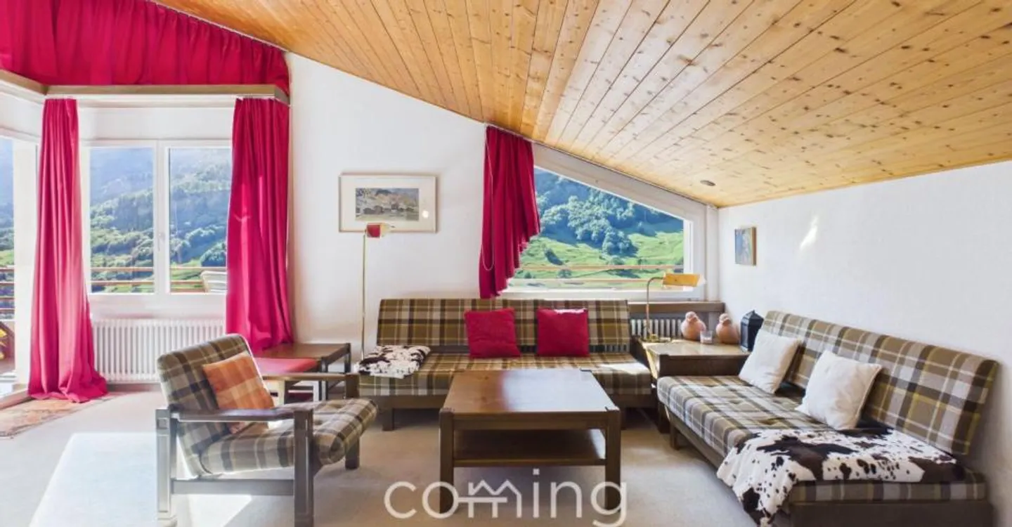 Sunny 2.5 Room Penthouse in Leukerbad with Mountain View - Photo 1 of 11