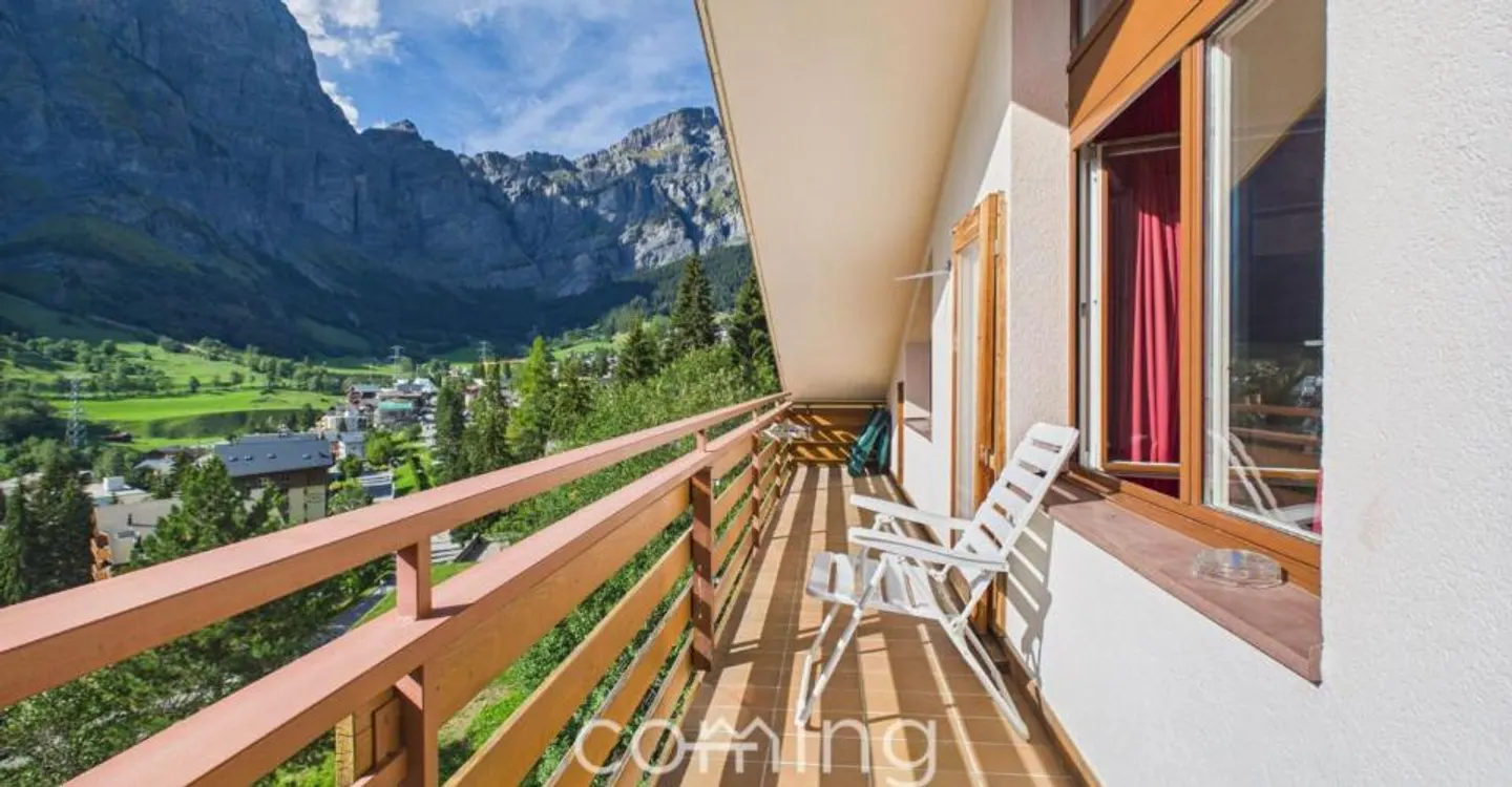 Sunny 2.5 Room Penthouse in Leukerbad with Mountain View - Photo 10 of 11
