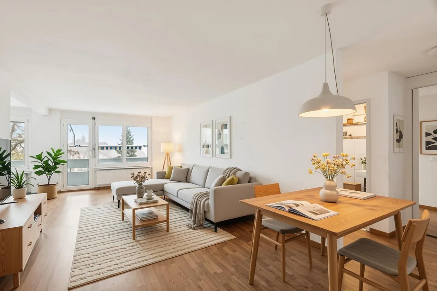 Attraktive Wohnung mit Balkon in ruhiger Lage in Bettlach - Foto 1 von 9