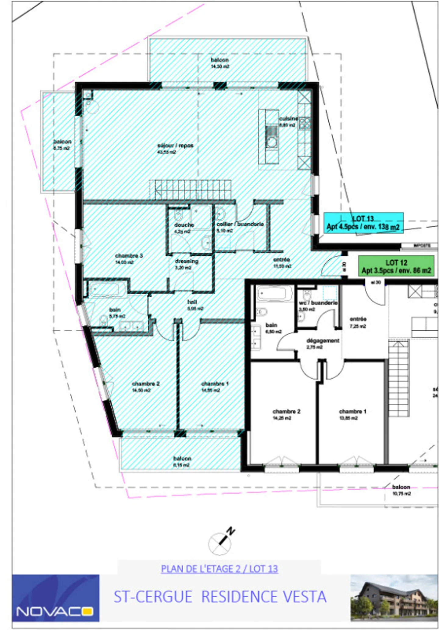 Appartamento nuovo 4,5 locali di 240m2 su due livelli - Residenza VESTA a Saint-Cergue - Foto 5 di 11