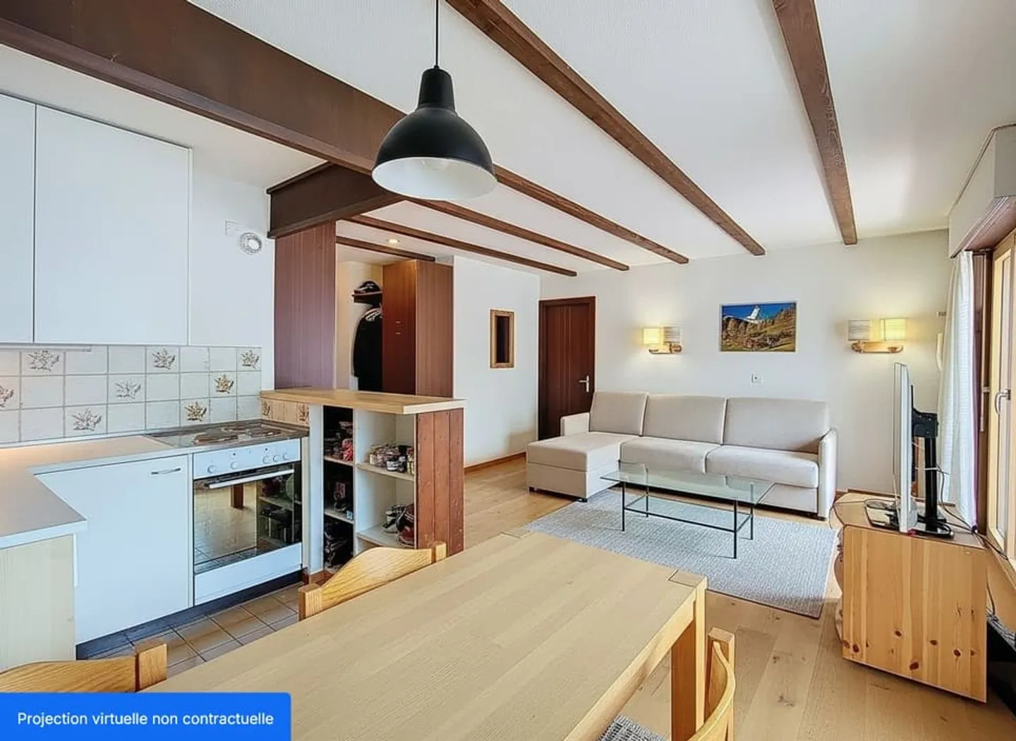 Charming penthouse apartment with 3.5 rooms in Torgon with terrace - Photo 7 of 13