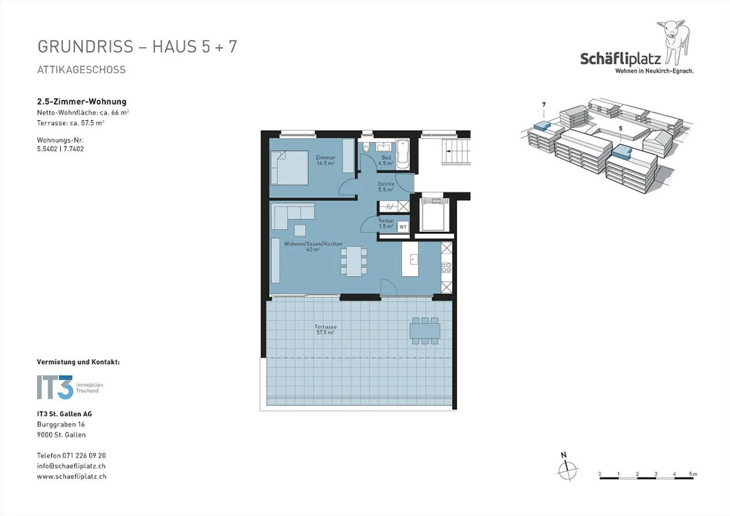 Moderne 2.5 Zimmer-Wohnung - Foto 7 von 7