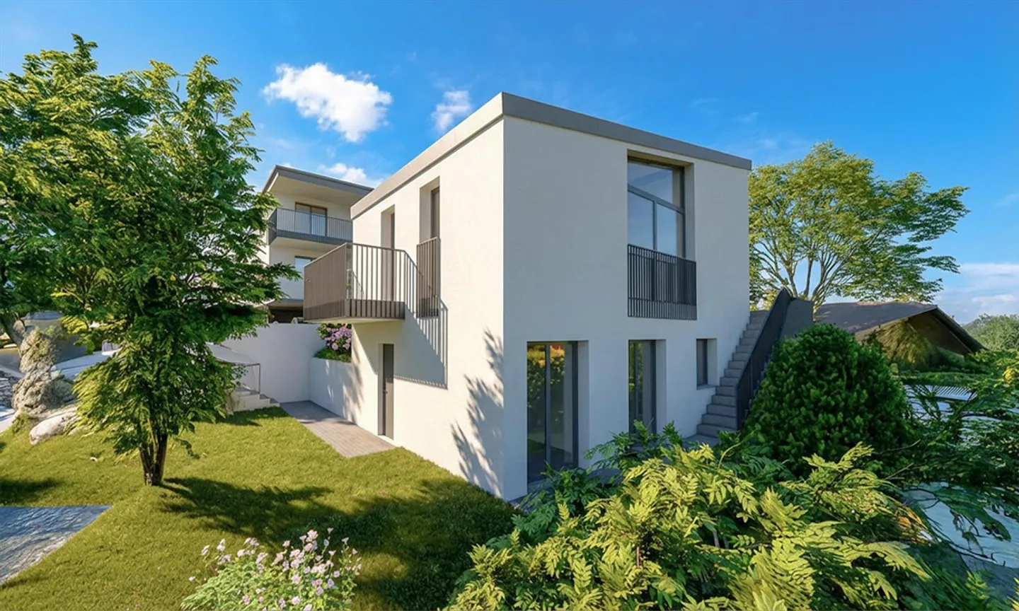 NOUVEAU 4.5 PIÈCES AVEC GRAND JARDIN ET TERRASSE À LUMINO - Photo 2 sur 11