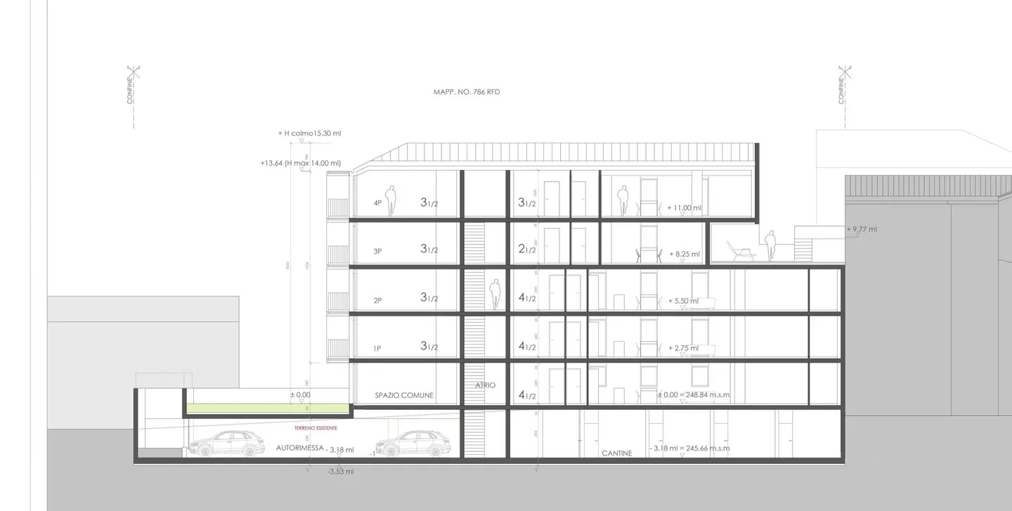 Residenza Pron Giubiasco 4.5 Locali Sud - Foto 2 di 14