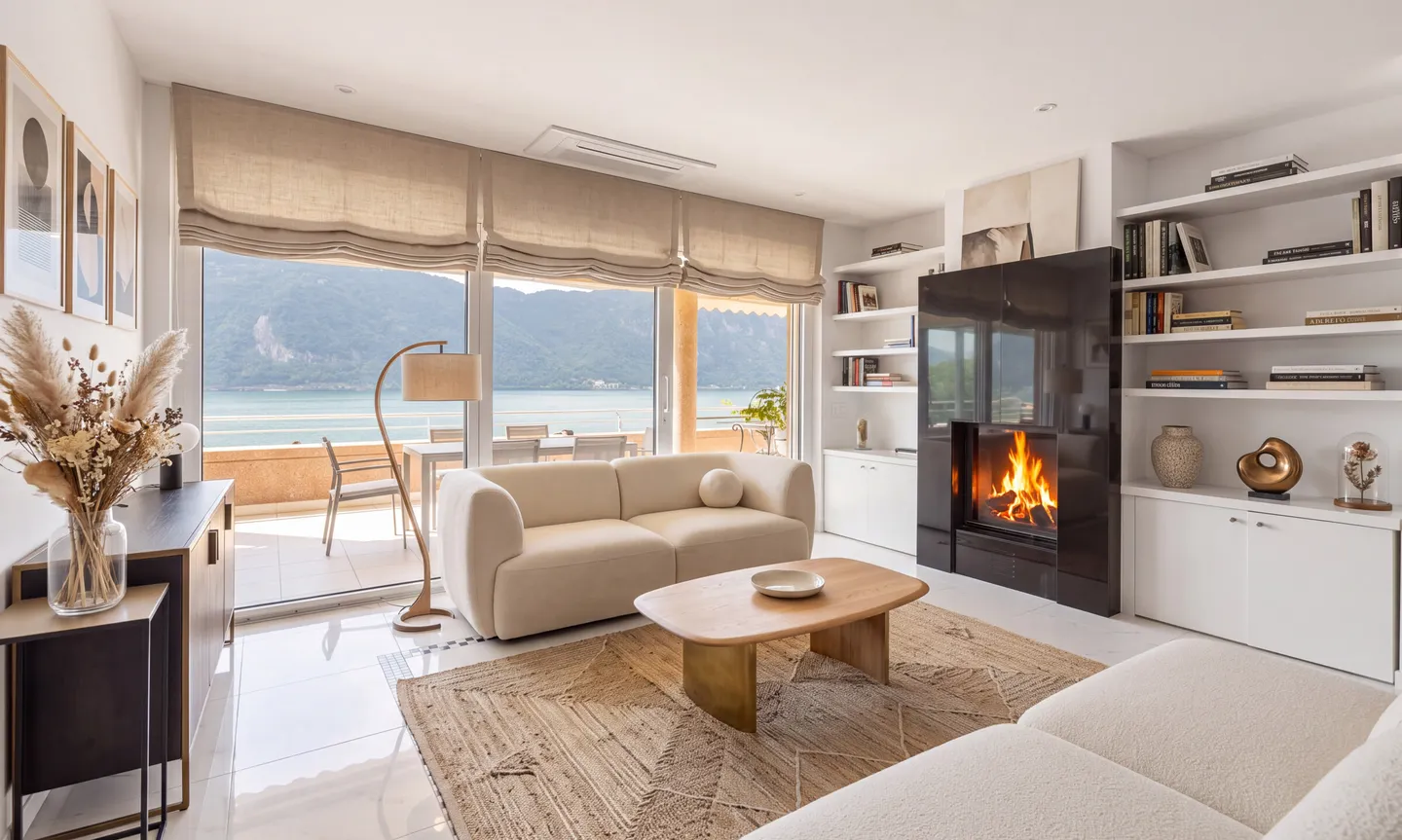 4,5-ZIMMER-PENTHOUSE MIT TERRASSE UND SEEBLICK IN BISSONE - Foto 1 von 9