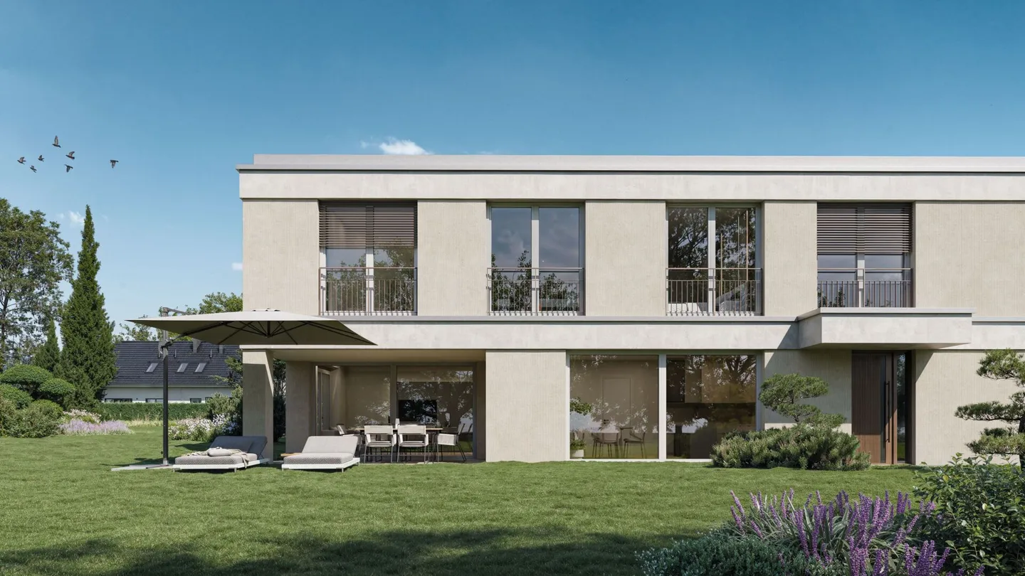 Panoramic View & Idyllic - Modern Duplex Family House in Bichelsee - Photo 1 of 4