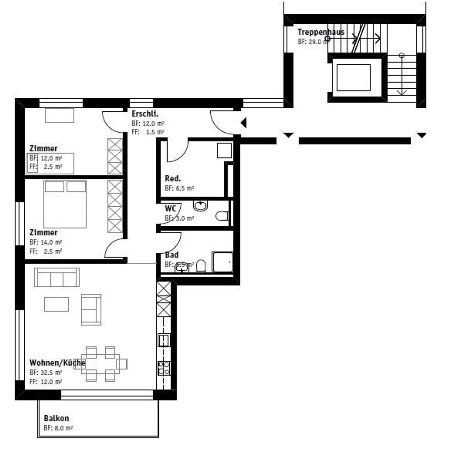 Appartamento 3.5 stanze - Foto 12 di 12