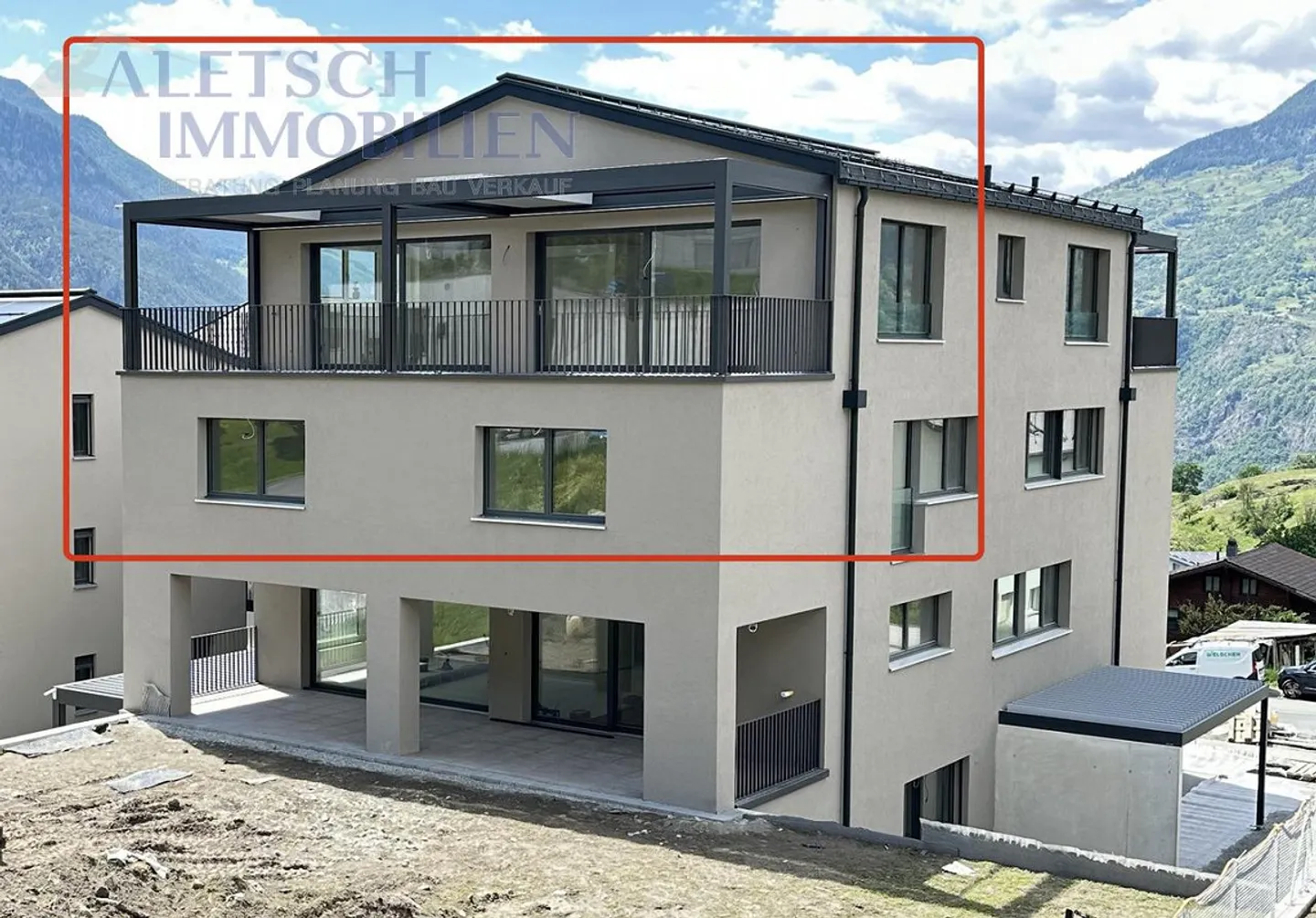 Appartement en duplex moderne en attique à Ried-Brig à vendre - Photo 4 sur 4