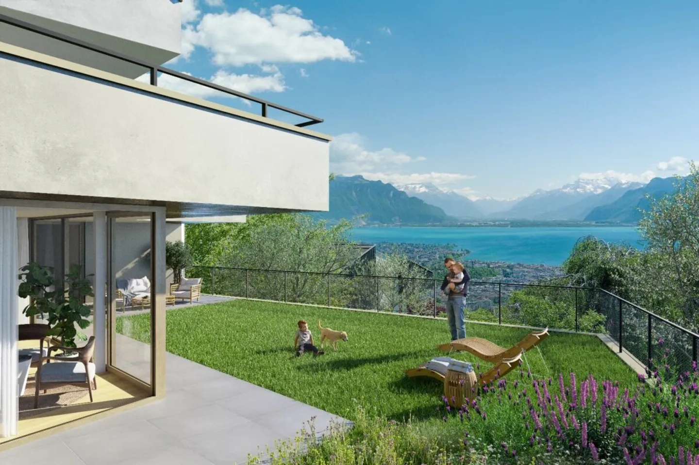 Chardonne - Wunderschöne neue 5,5-Zimmer-Wohnung mit atemberaubendem Blick auf - Foto 1 von 6