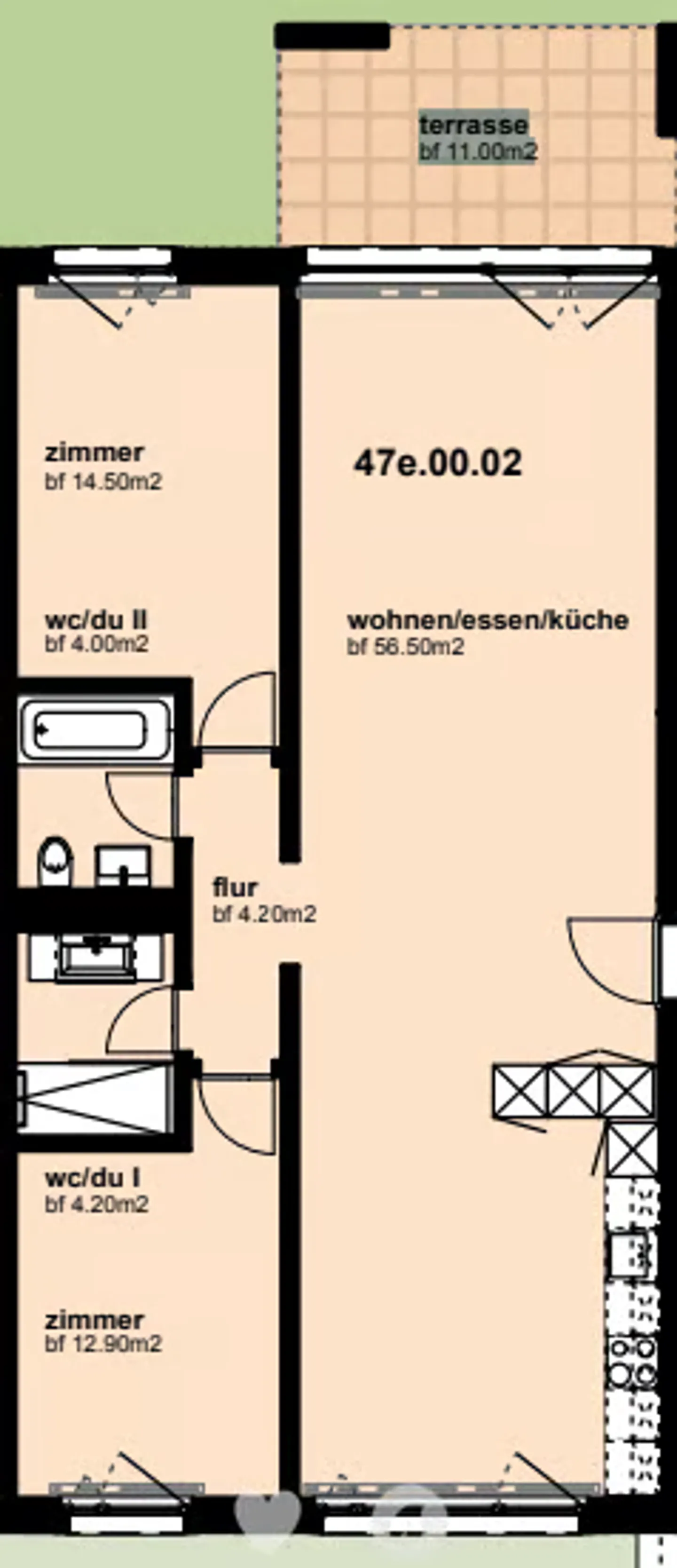 Appartement moderne de 3,5 pièces au rez-de-chaussée - Photo 7 sur 7