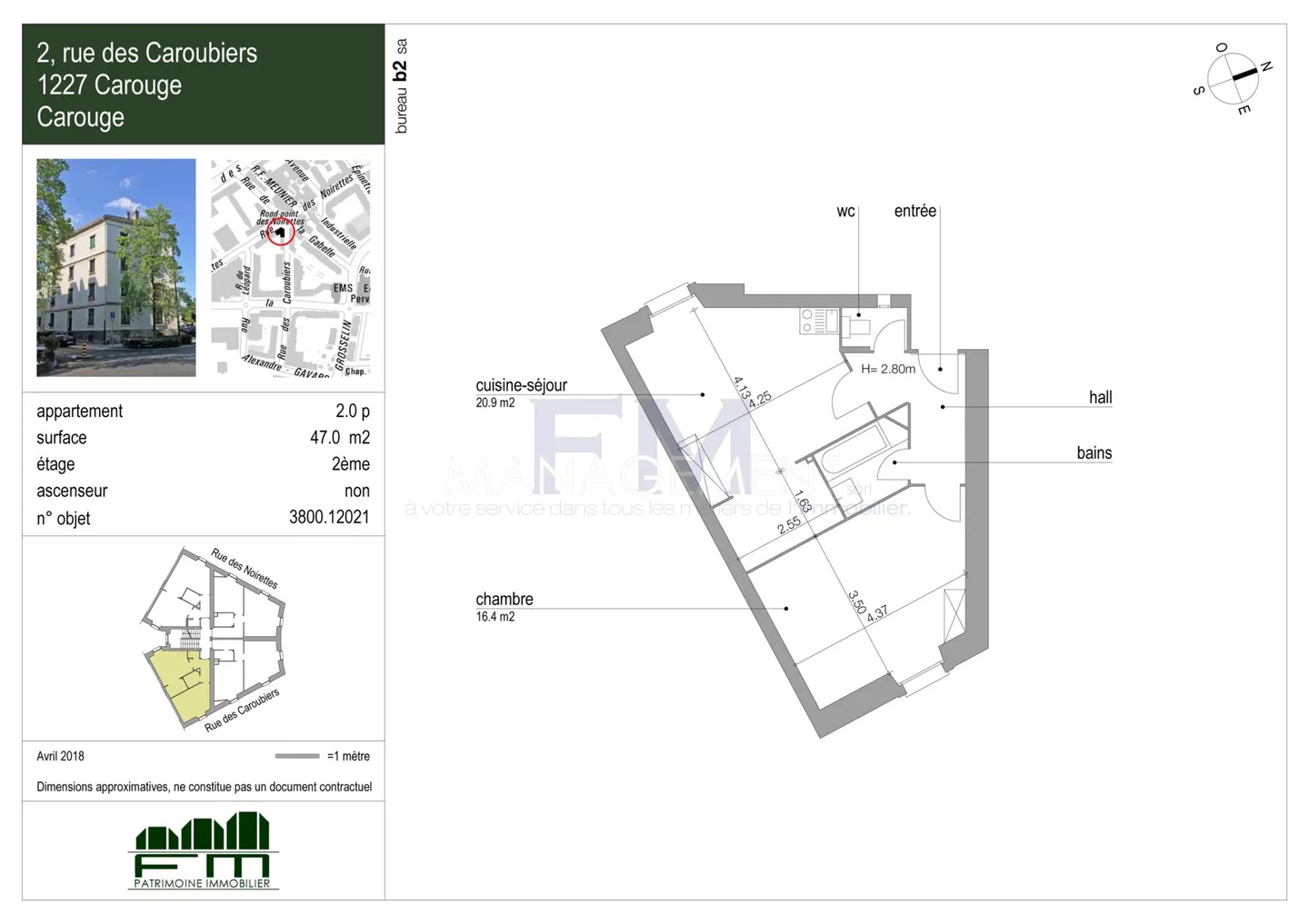 Renoviertes Apartment in Carouge - Foto 3 von 3
