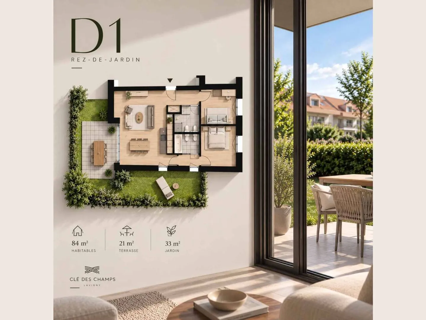 New promotion: new 3.5 room apartment with private garden and 33 m² terrace - Photo 1 of 8