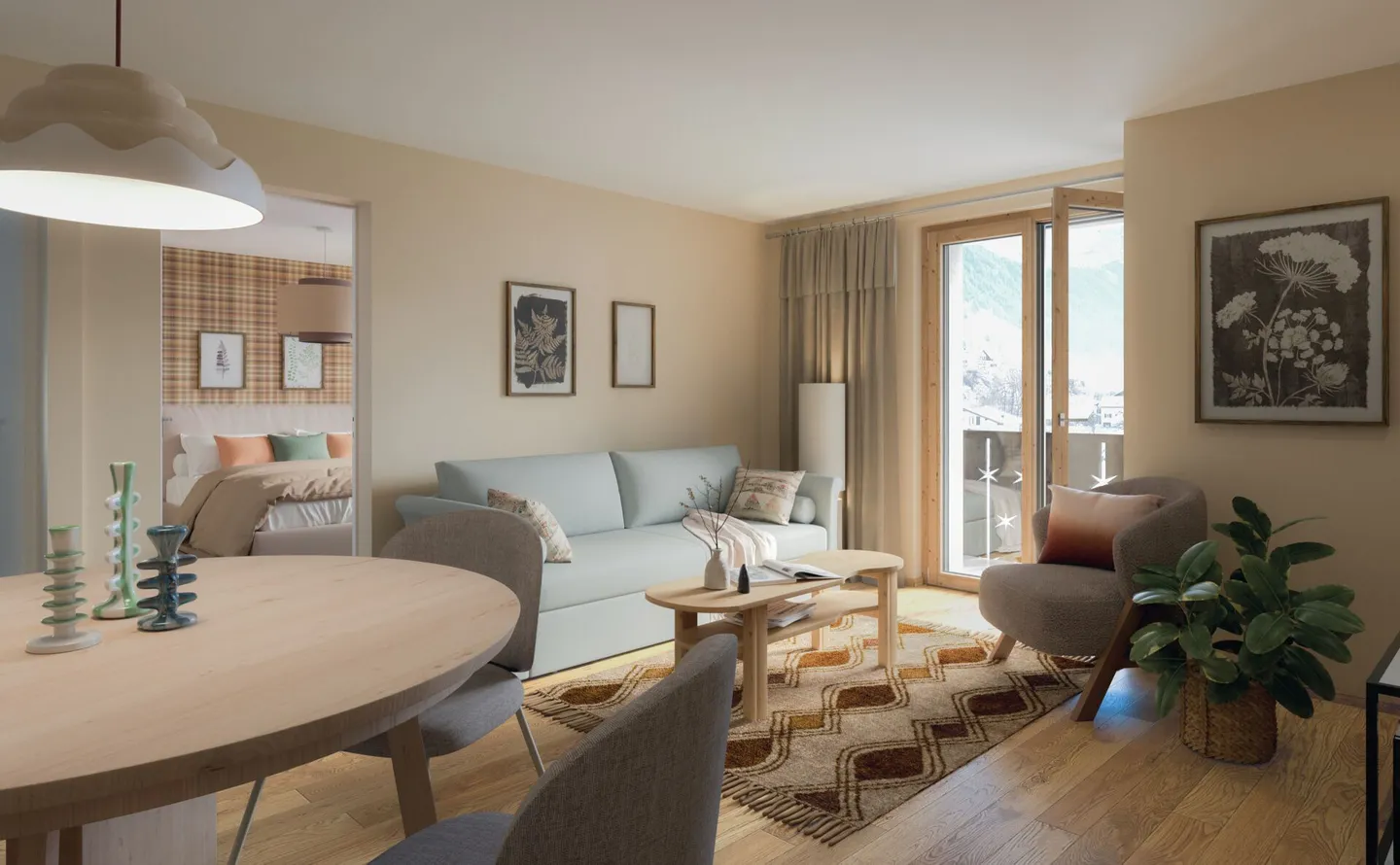 Appartamento 2.5 stanze n. 2.2 con gestione nella Tgesa Romana - Foto 2 di 8