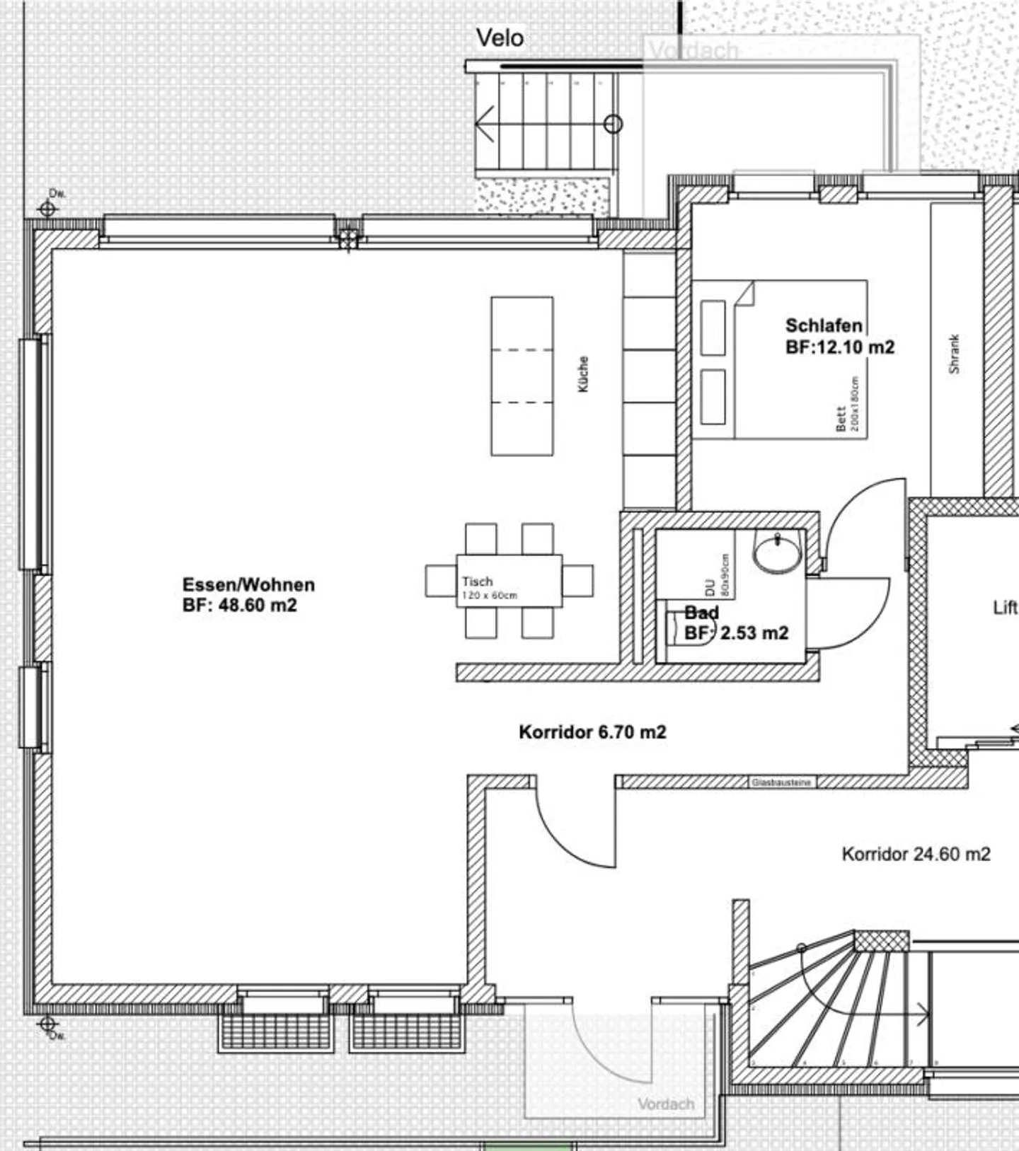 Grenznahe und grosszügige 2½-Zimmer Wohnung im Erdgeschoss - Foto 6 von 7