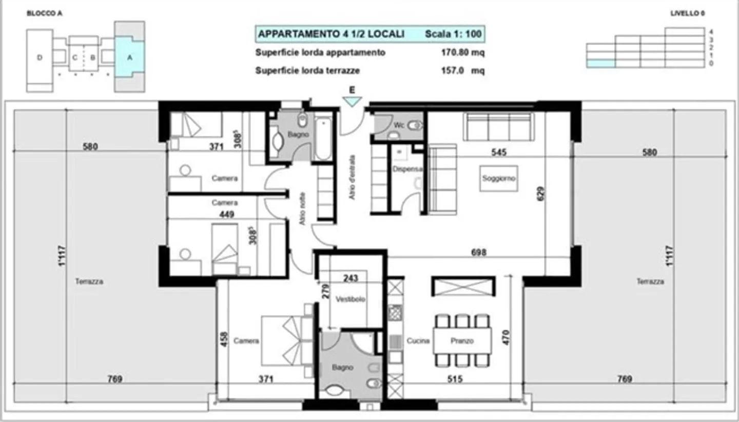 «5043 Massagno - 4.5-Zimmer-Wohnung mit Garten» - Foto 4 von 20