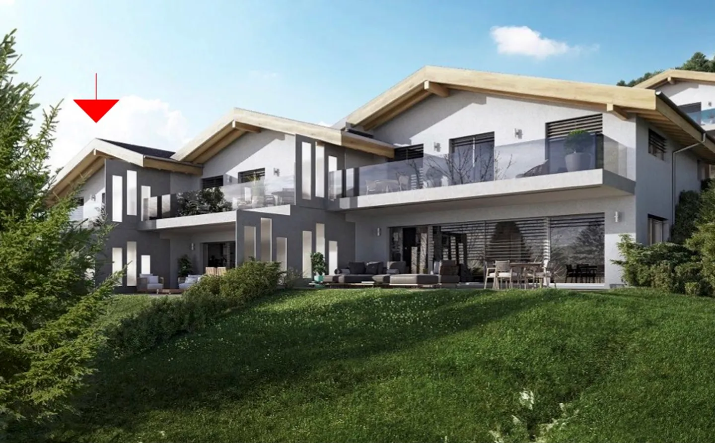 Appartement en rez jardin 3.5 pièces à Vex - Foto 5 di 8