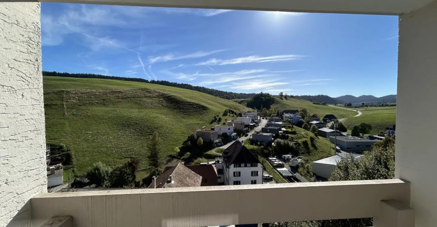 Renovierte 3,5-Zimmer-Wohnung mit Aussicht und Balkonen - Foto 3 von 6