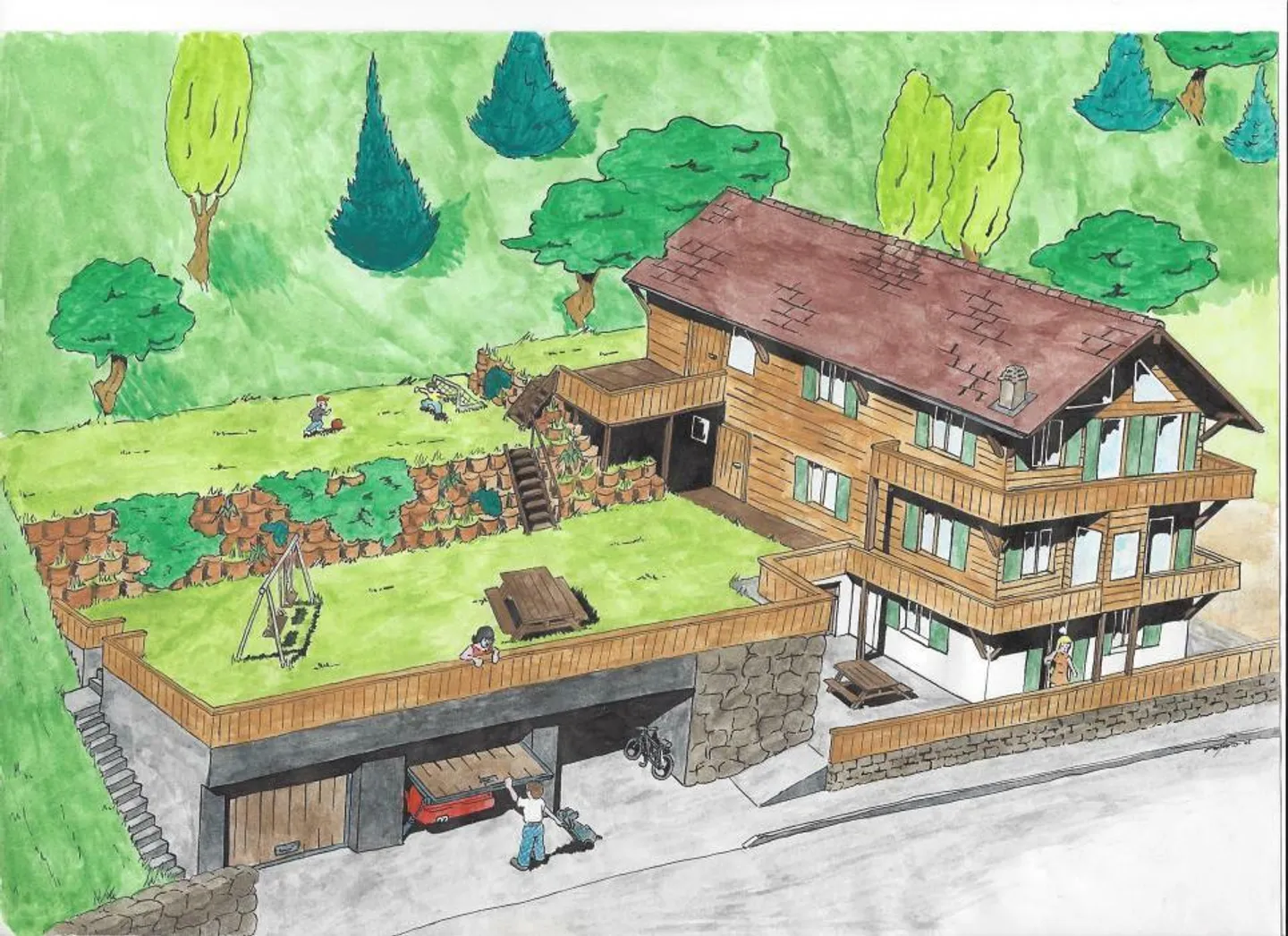 Vom Eigentümer: Ehemaliges Mietchalet zur Umwandlung in Arveyes / Villars-sur-Ollon, das bis zu 6 Wohnungen erreichen kann - Foto 1 von 12