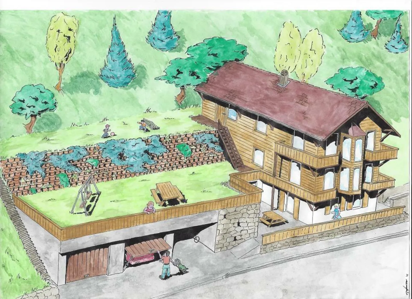 Vom Eigentümer: Ehemaliges Mietchalet zur Umwandlung in Arveyes / Villars-sur-Ollon, das bis zu 6 Wohnungen erreichen kann - Foto 5 von 12