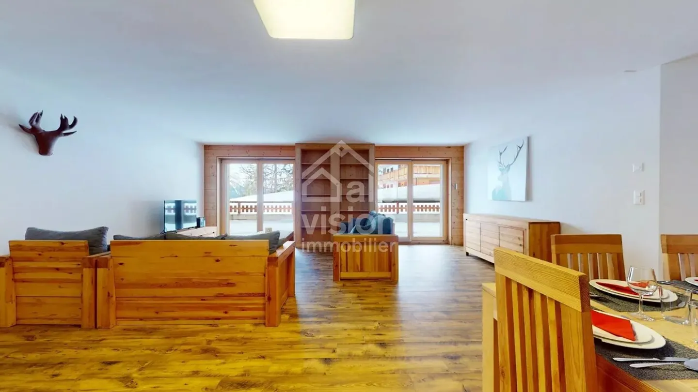 AUSGEZEICHNETE 3,5 ZIMMER WOHNUNG SKI IN SKI OUT IN VEYSONNAZ - Foto 12 von 13