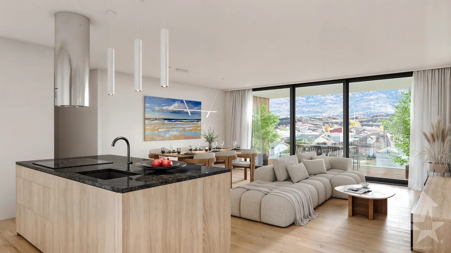 4,5-Zimmer-Wohnung - Lot C3 - Die Gärten von Plan-Conthey - Foto 1 von 12