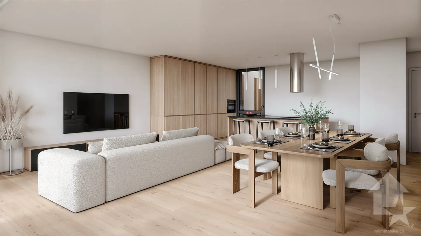 4,5-Zimmer-Wohnung - Lot C3 - Die Gärten von Plan-Conthey - Foto 8 von 12
