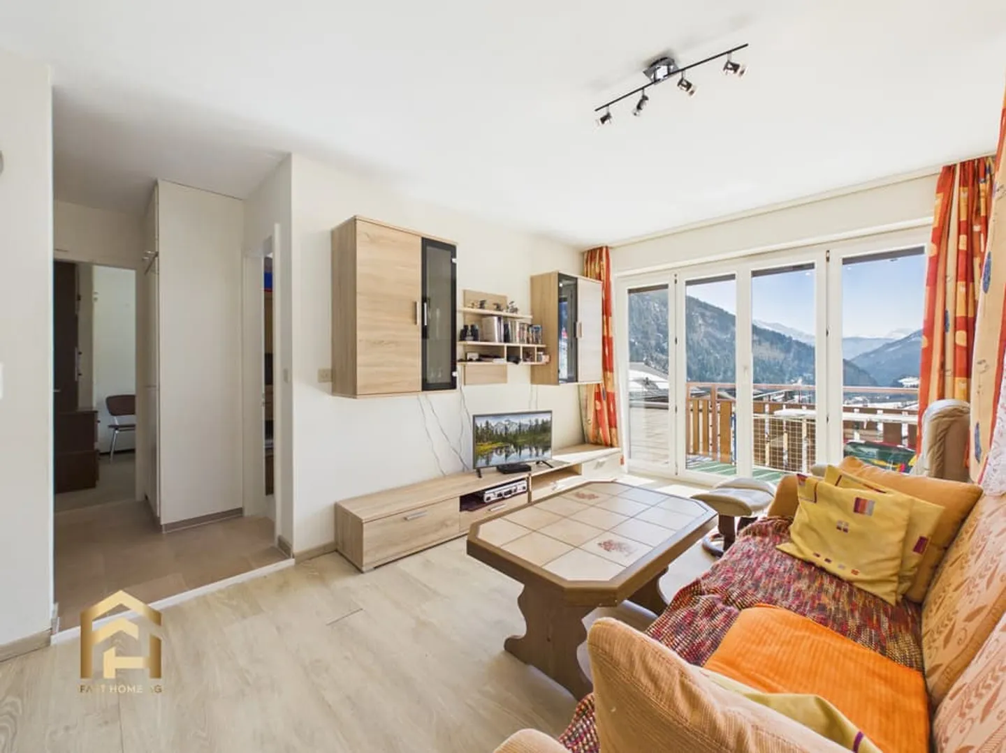 Appartamento attraente di 3,5 locali a Leukerbad con grande terrazza e vista meravigliosa - Foto 4 di 13