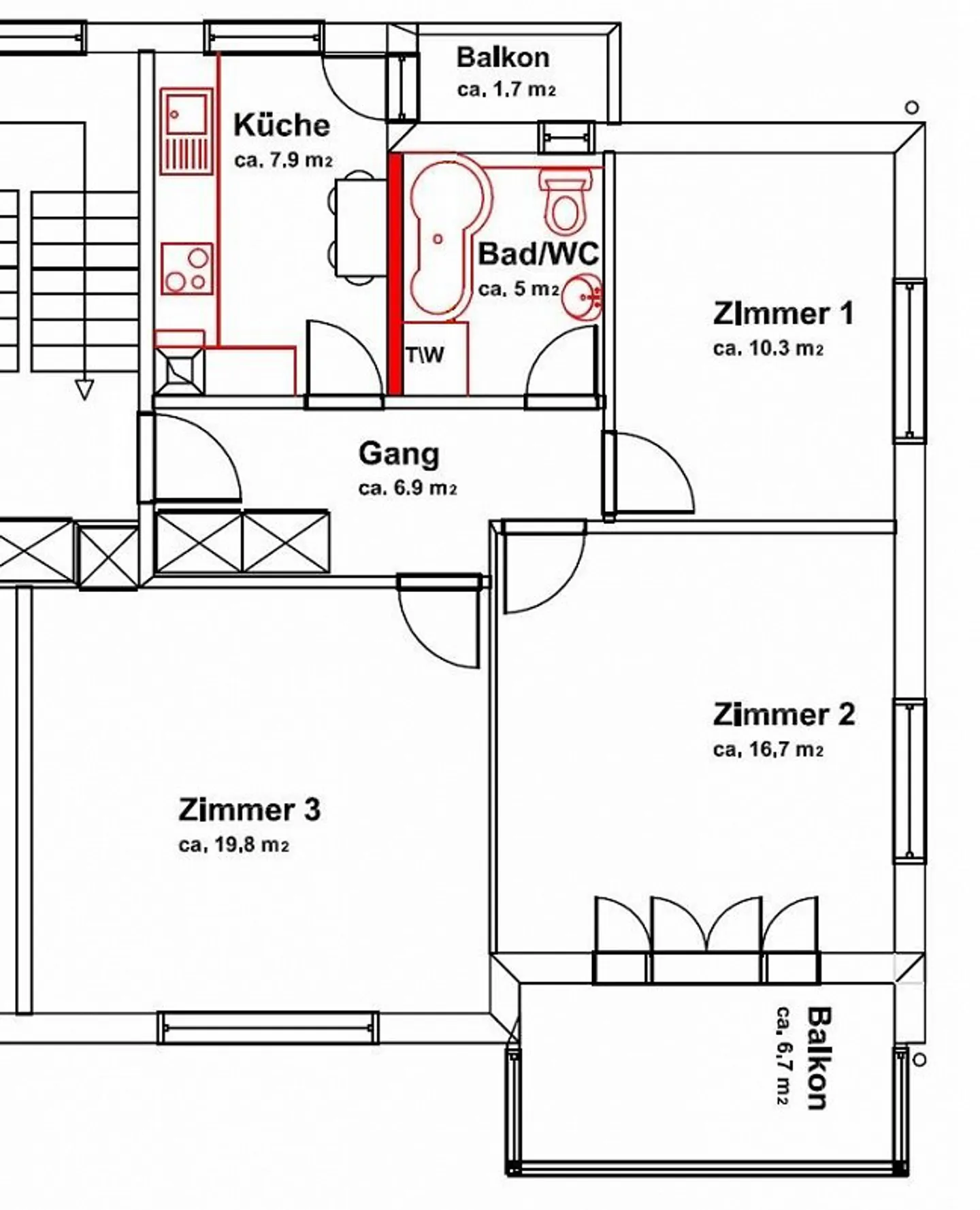 Schöne Wohnung an zentraler Lage - Foto 7 von 7