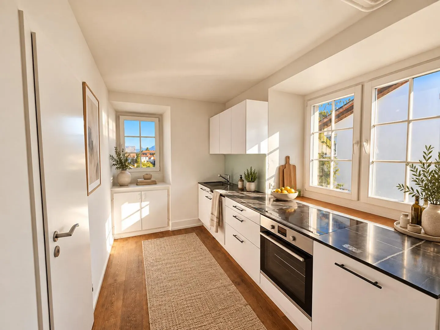 Appartement ancien de 2,5 pièces élégant à Mollis - Photo 8 sur 11