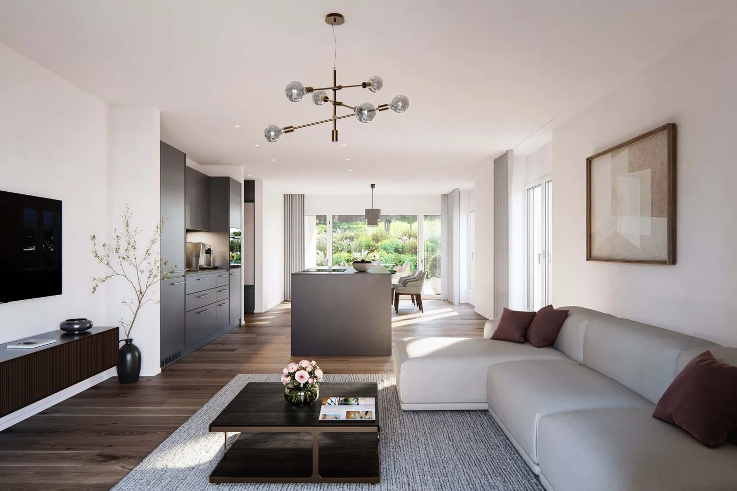 Stilvolle Familienwohnung mit Garten - Foto 1 von 4